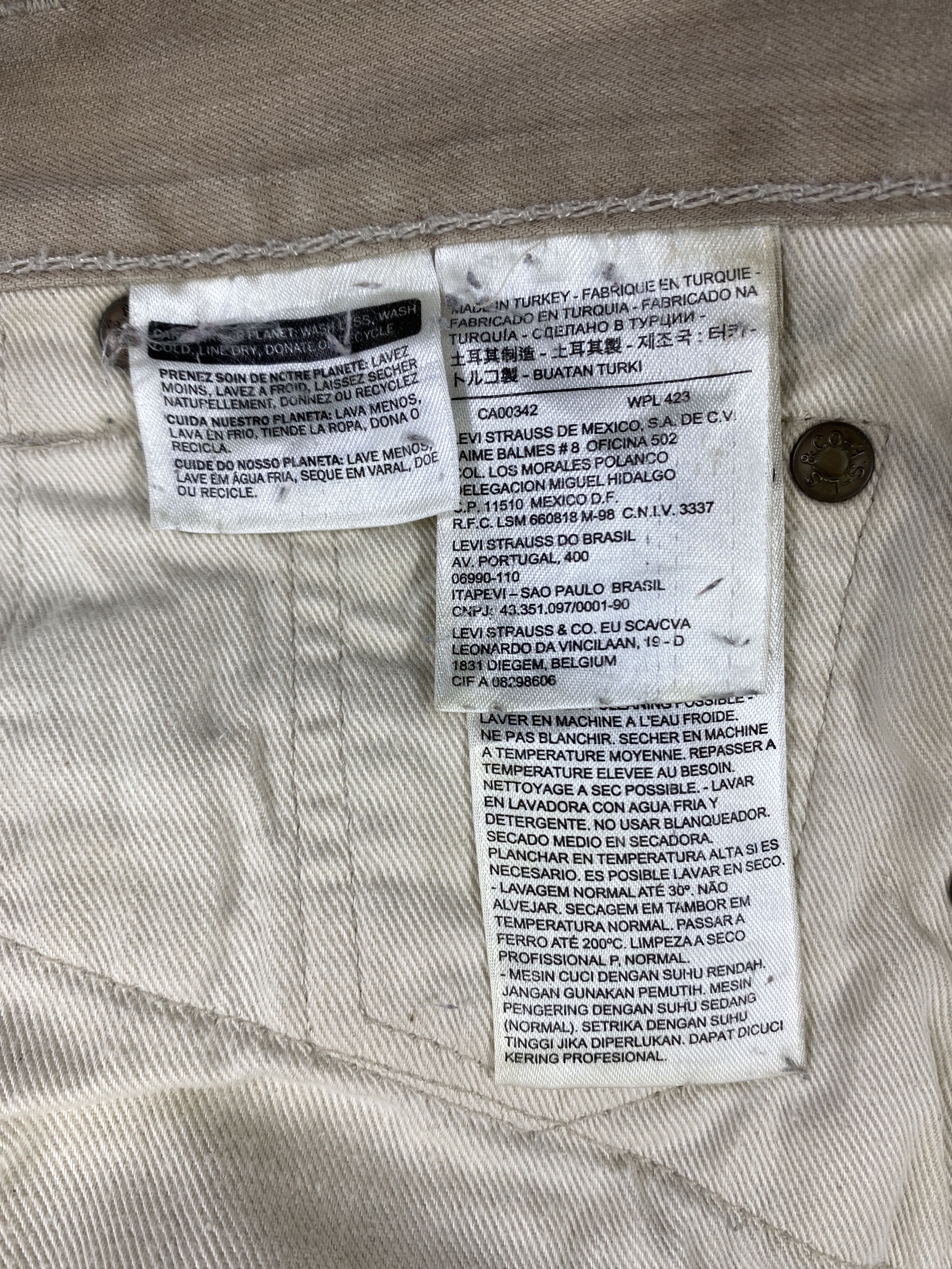 Levi's Dirty Khaki Vintage Levis 501 Jeans 30x25.5 - JN3180 Size US 30 / EU 46 - 9 Thumbnail