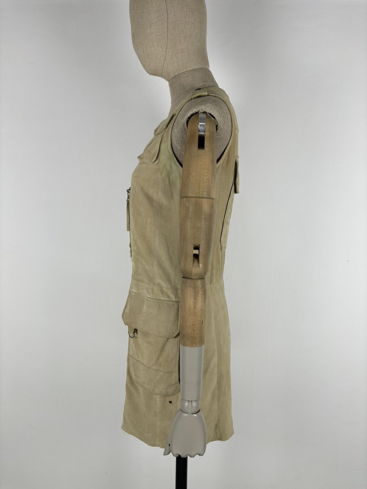 RRL Ralph Lauren × Ralph Lauren × Ralph Lauren Purple Label VTG 90's RALPH LAUREN Suede-Leather Multi-Pocket Zip Gilet Cargo Vest Jacket 2 Size XS / US 0-2 / IT 36-38 - 8 Thumbnail