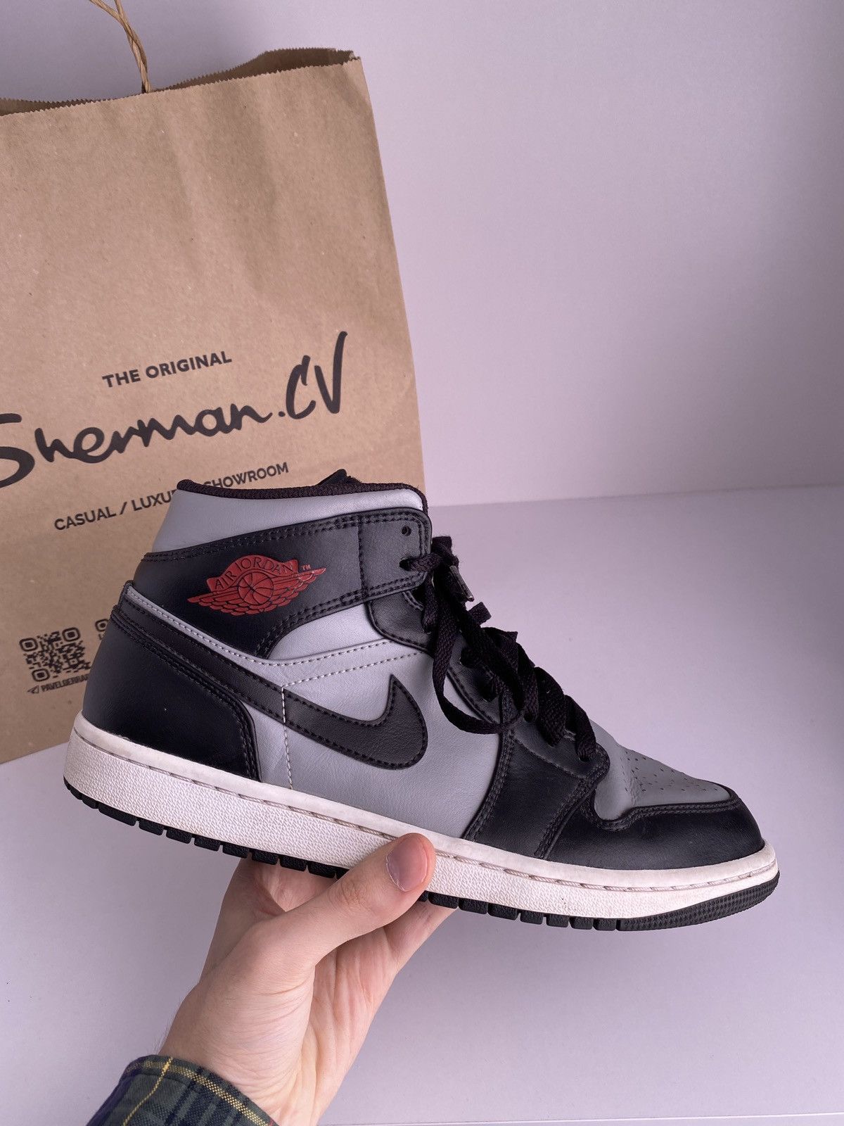 Nike Nike Air Jordan 1 Mid Shadow Red Black 554724-096 Size US 8.5 / EU 41-42 - 1 Thumbnail
