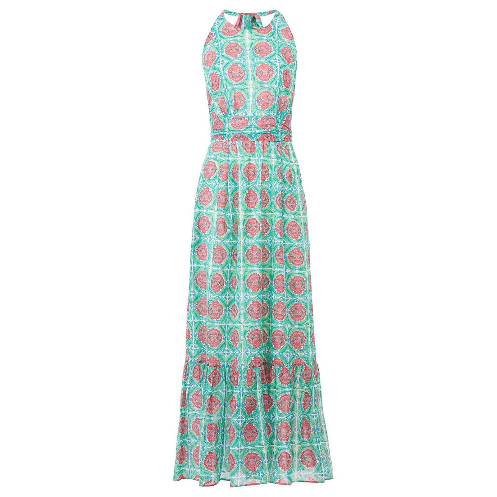 Banjanan Banjanan Capri Greenl Halter Neck Maxi Dress w Ruffle Hem XL Size XL / US 12-14 / IT 48-50 - 1 Thumbnail