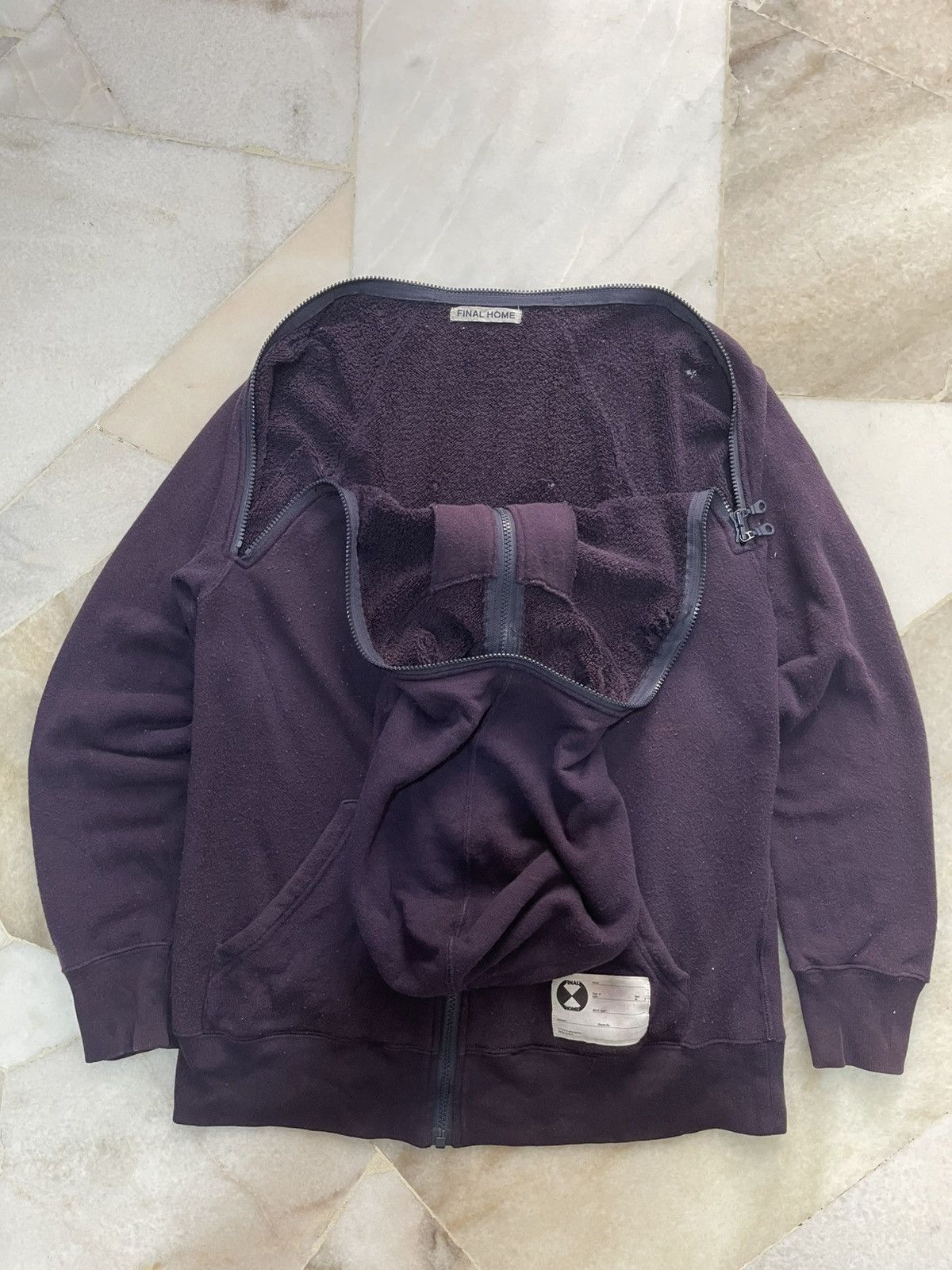 Final Home 90s Final Home Distressed Zipper Hoodie A2 Size US M / EU 48-50 / 2 - 10 Thumbnail