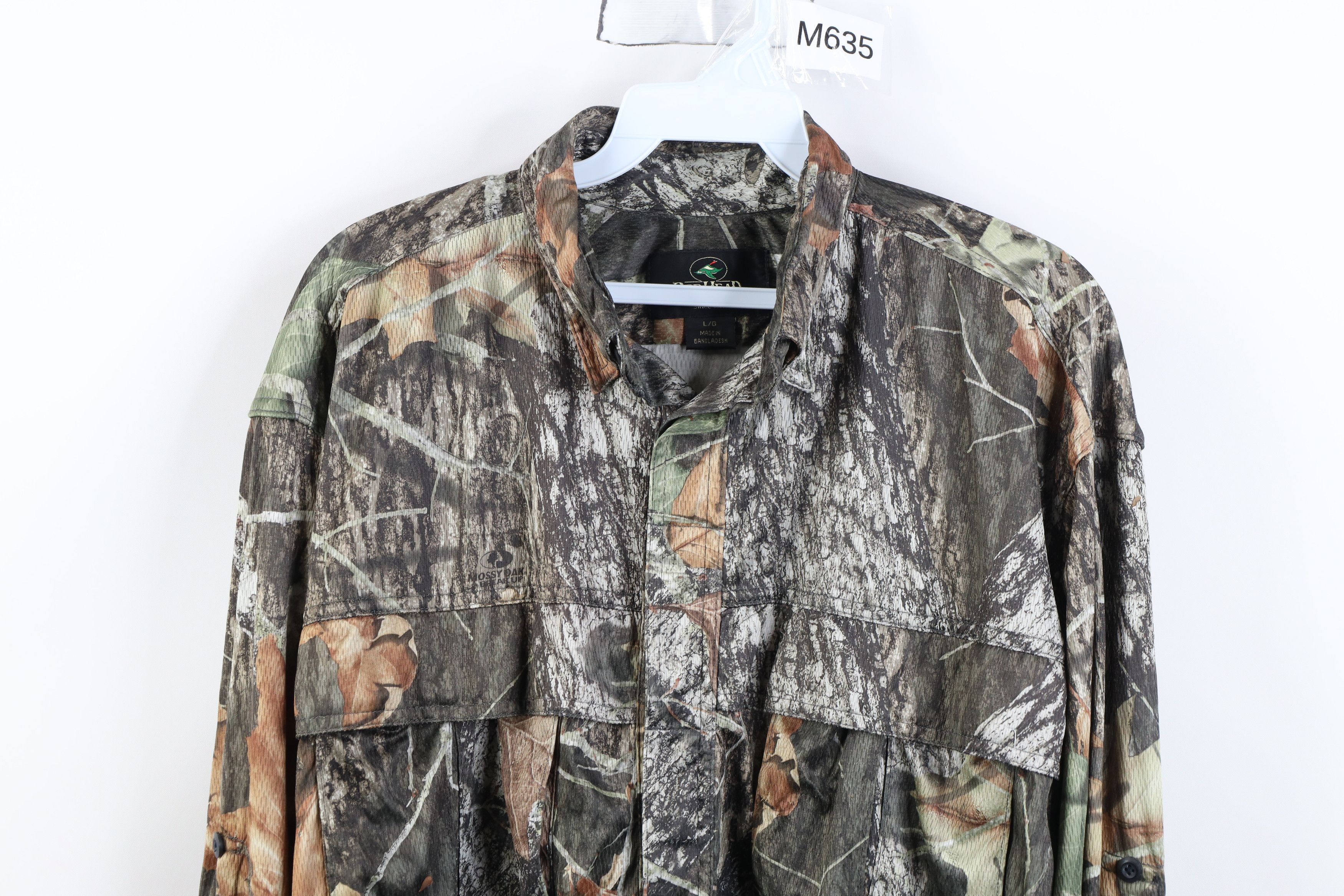 Vintage Vintage Y2K Streetwear Knit Camouflage Collared Button Shirt Size US L / EU 52-54 / 3 - 2 Thumbnail