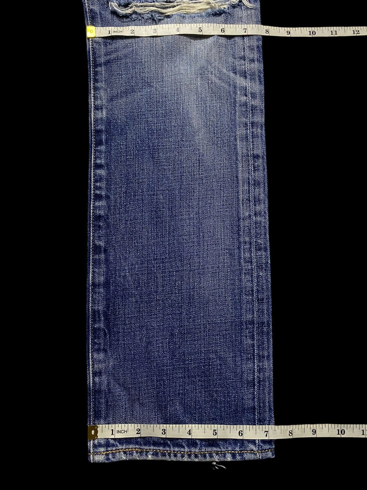 Levi's Levis 501 Blue Wash Distressed Slim Jeans Size US 31 - 18 Thumbnail