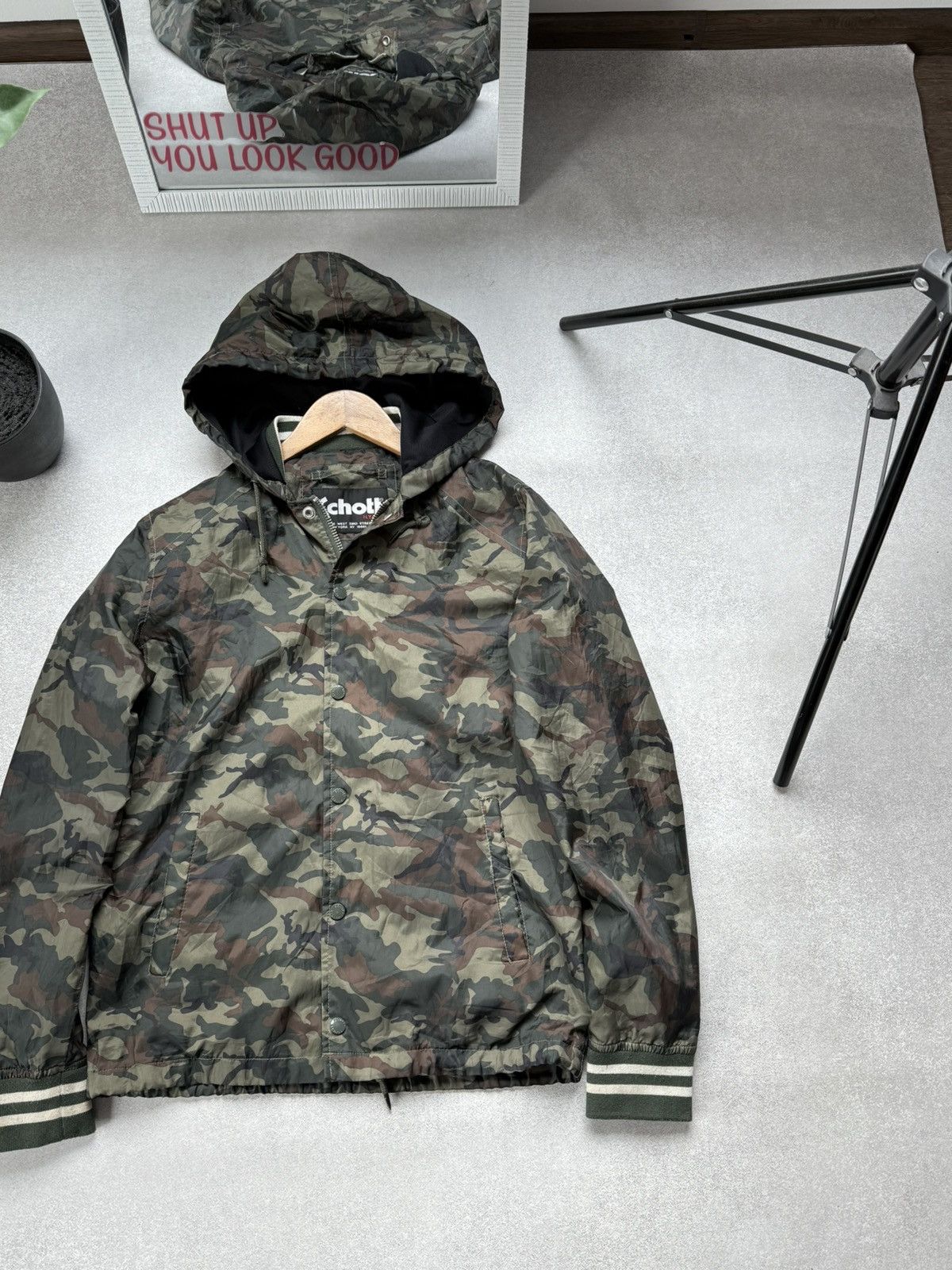 Schott Schott NYC Camouflage Hooded Jacket Men’s Camo Zip Up Size US S / EU 44-46 / 1 - 5 Thumbnail