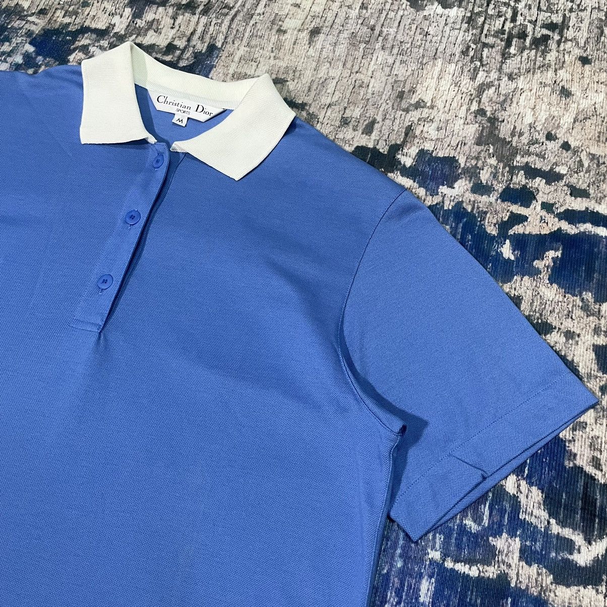 Dior Vintage Christian Dior Sports Archive Blue Polo Collar Shirt Size US S / EU 44-46 / 1 - 3 Thumbnail