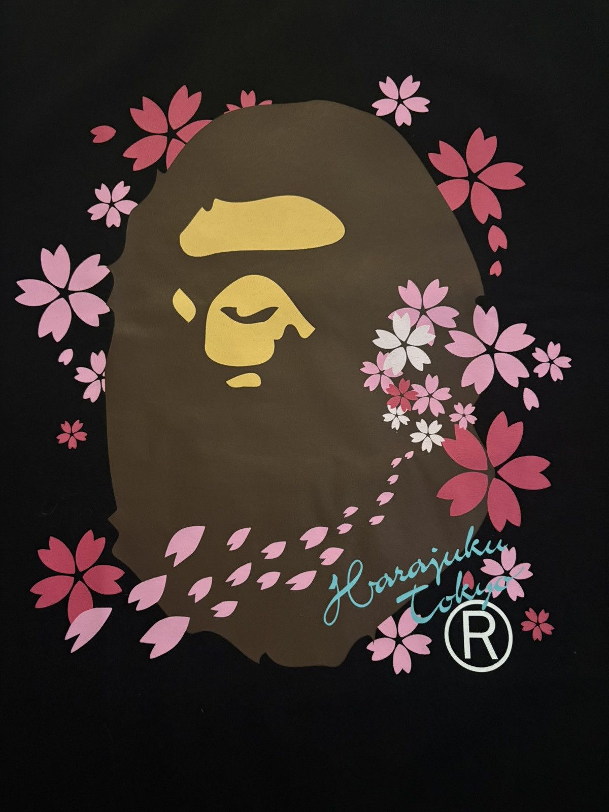 Bape Bape Sakura Ape Head Tee - Black, XL Size US XL / EU 56 / 4 - 3 Thumbnail