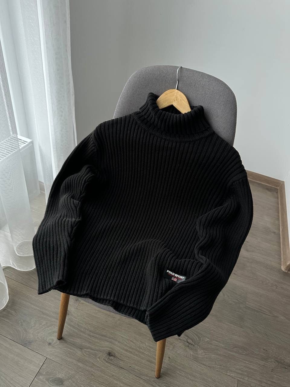 Polo Ralph Lauren × Vintage Vintage Polo Ralph Lauren Ribbed Knit Black Sweater Size US M / EU 48-50 / 2 - 8 Thumbnail