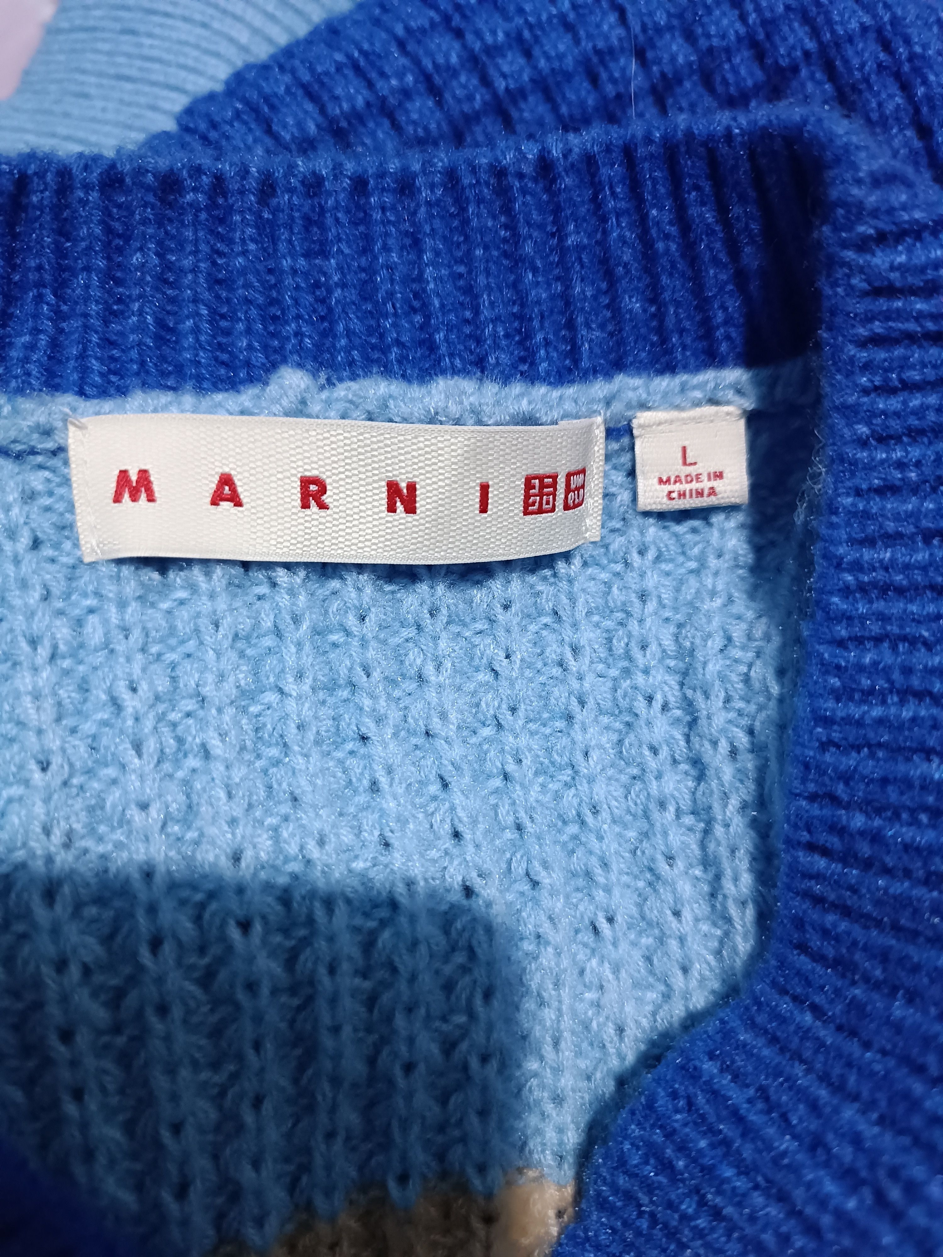 Marni × Uniqlo Uniqlo X Marni Knit V-Neck Long Sleeve Sweater Size L / US 10 / IT 46 - 6 Thumbnail