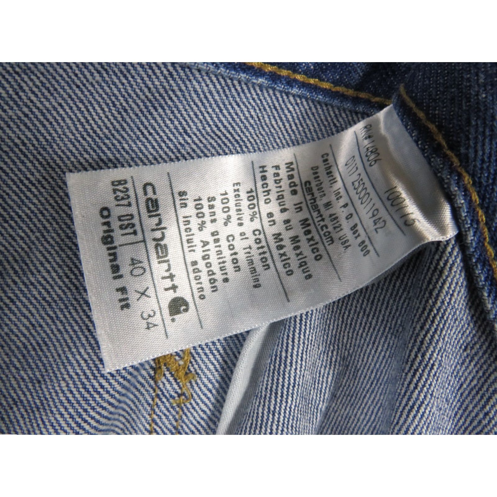 Carhartt Carhartt Jeans 40X34 Denim Relaxed Fit Carhartt Jeans 40X34 Blue Mens Regular 40 Waist Inseam 34 Denim Dungaree Cargo Carpenter Work Pants Used Size US 40 / EU 56 - 6 Thumbnail