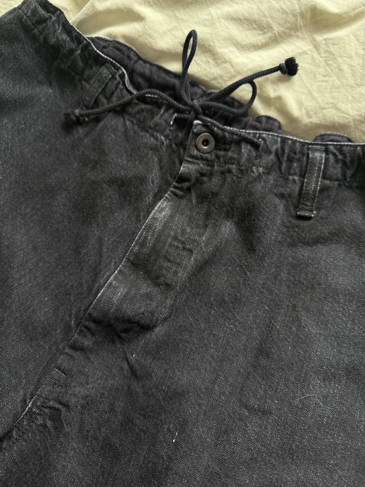 Yohji Yamamoto 22aw Black scandal denim painter pants Size US 34 / EU 50 - 5 Thumbnail