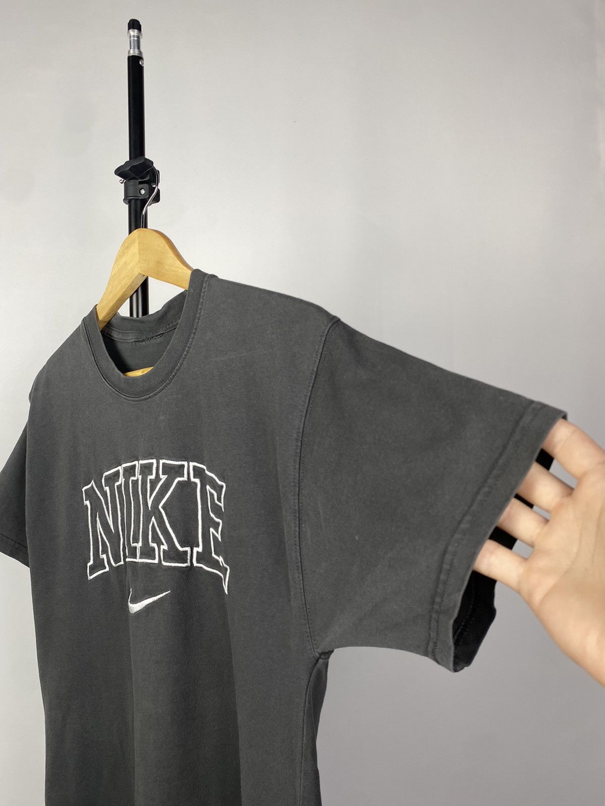 Nike × Vintage Nike Vintage T Shirt 90s Big Logo Y2k USA Affliciton Size US S / EU 44-46 / 1 - 6 Thumbnail