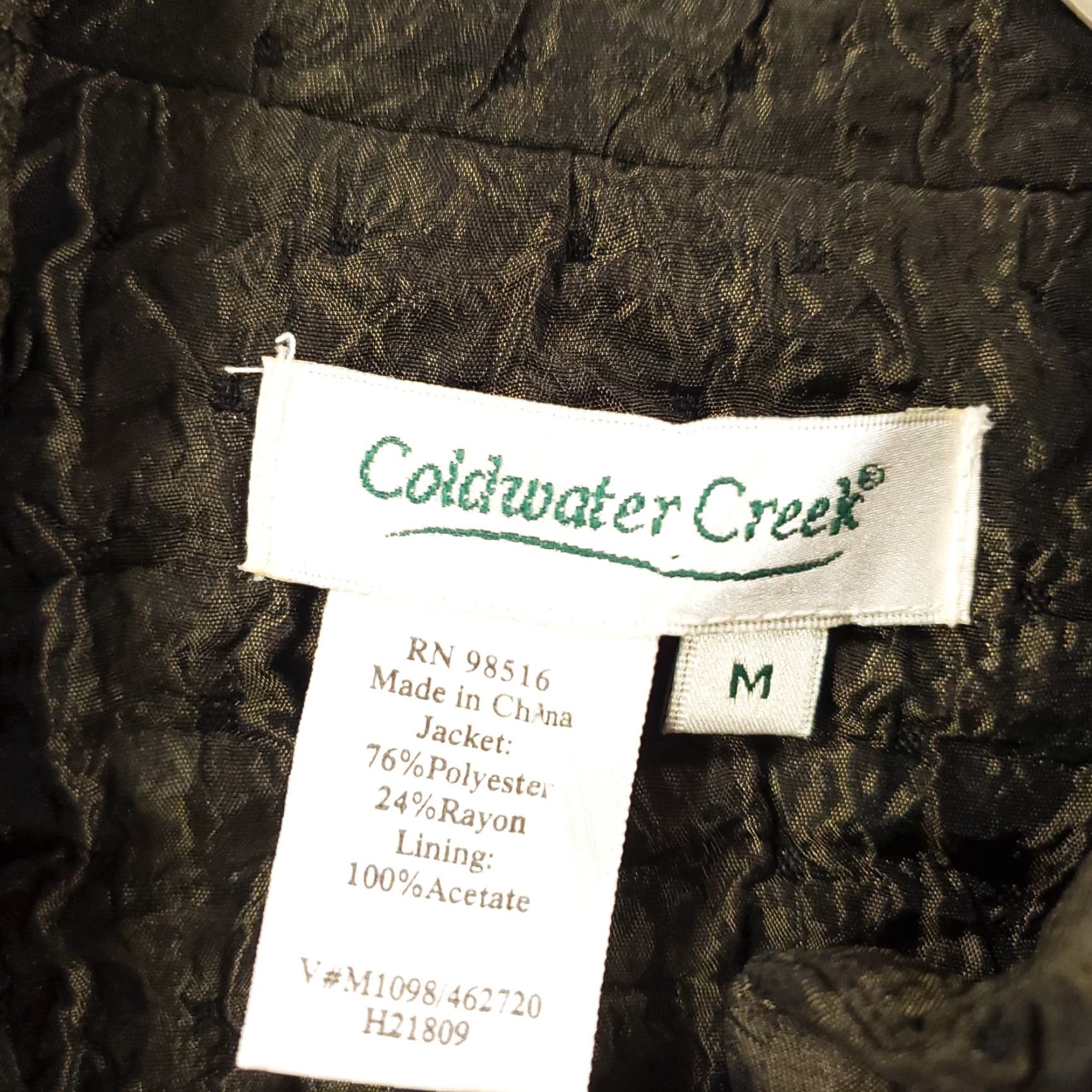 Coldwater Creek Coldwater Creek Jacket Womens M Black Button Front Lined Solid Fall Spring Winter NWT Size M / US 6-8 / IT 42-44 - 5 Thumbnail