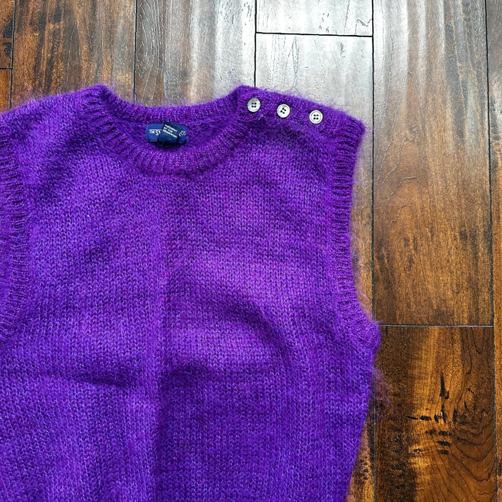 Vintage VINTAGE Purple 80s Sweater Mens L Mohair Vest Geometric Hippie Boho Wool Shirt Size US L / EU 52-54 / 3 - 2 Thumbnail