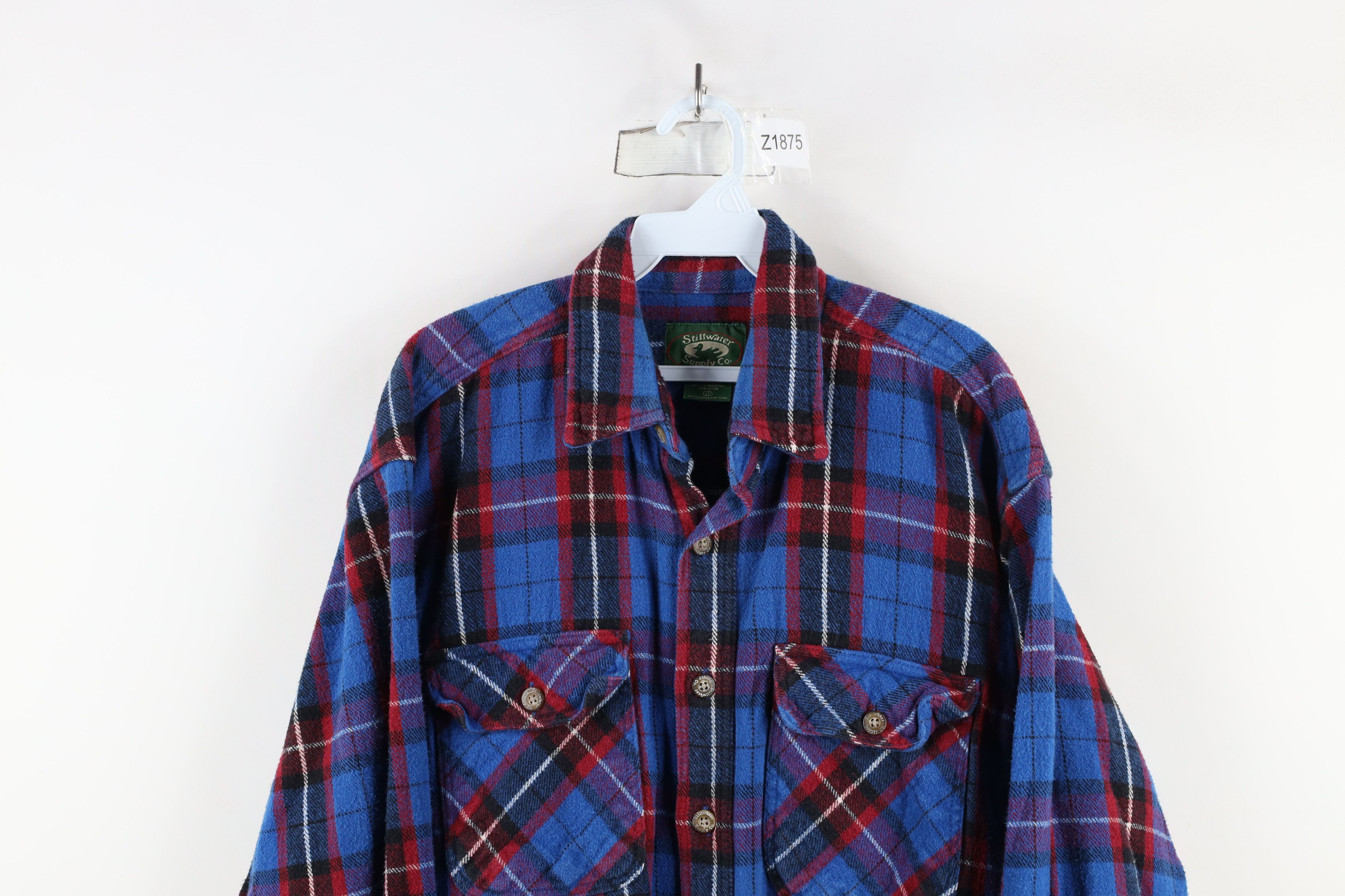 Vintage Vintage 90s Streetwear Heavyweight Flannel Button Shirt Size US L / EU 52-54 / 3 - 2 Thumbnail