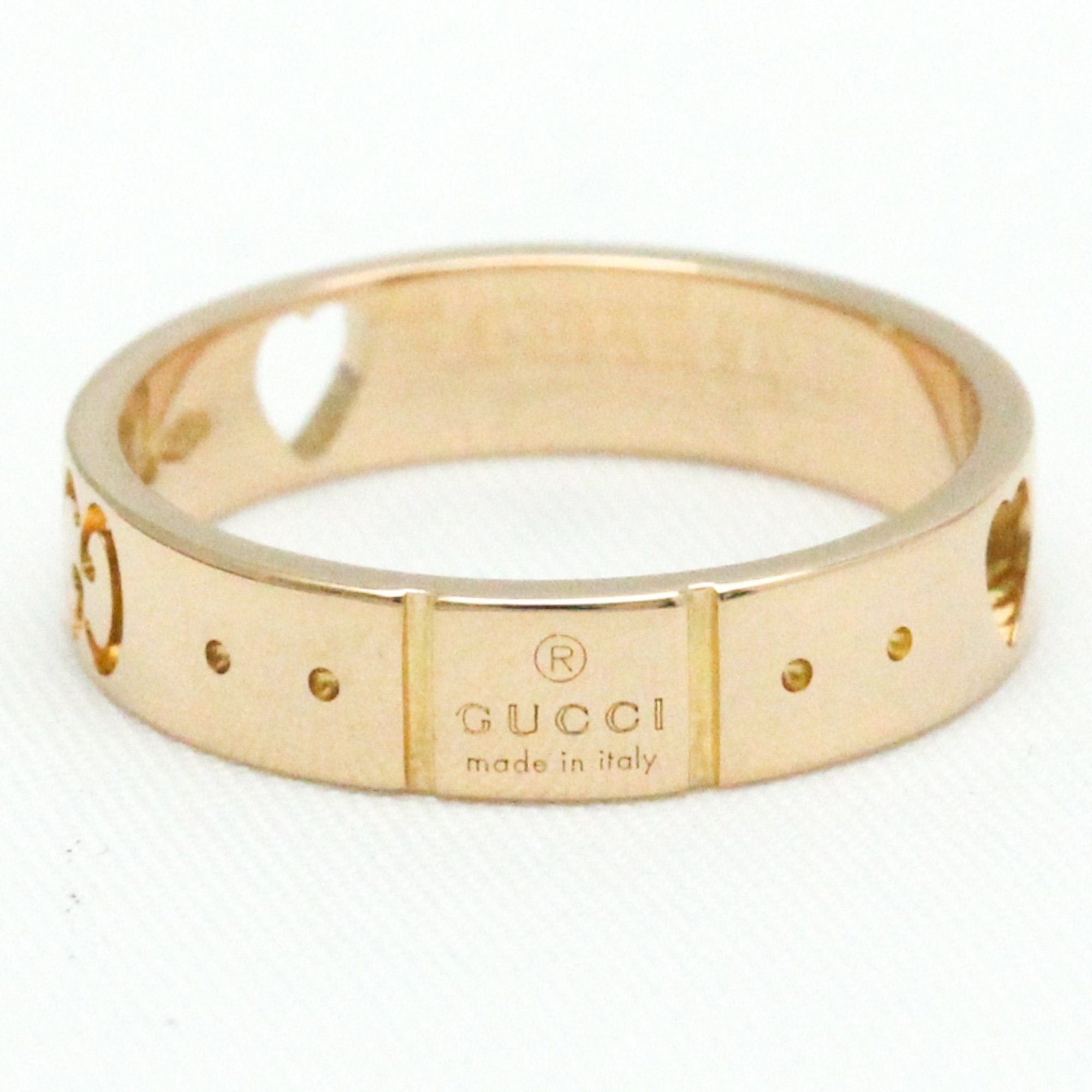 image of Gucci Icon Pink Gold [18K] Fashion No Stone Band Ring Pink Gold, Women's