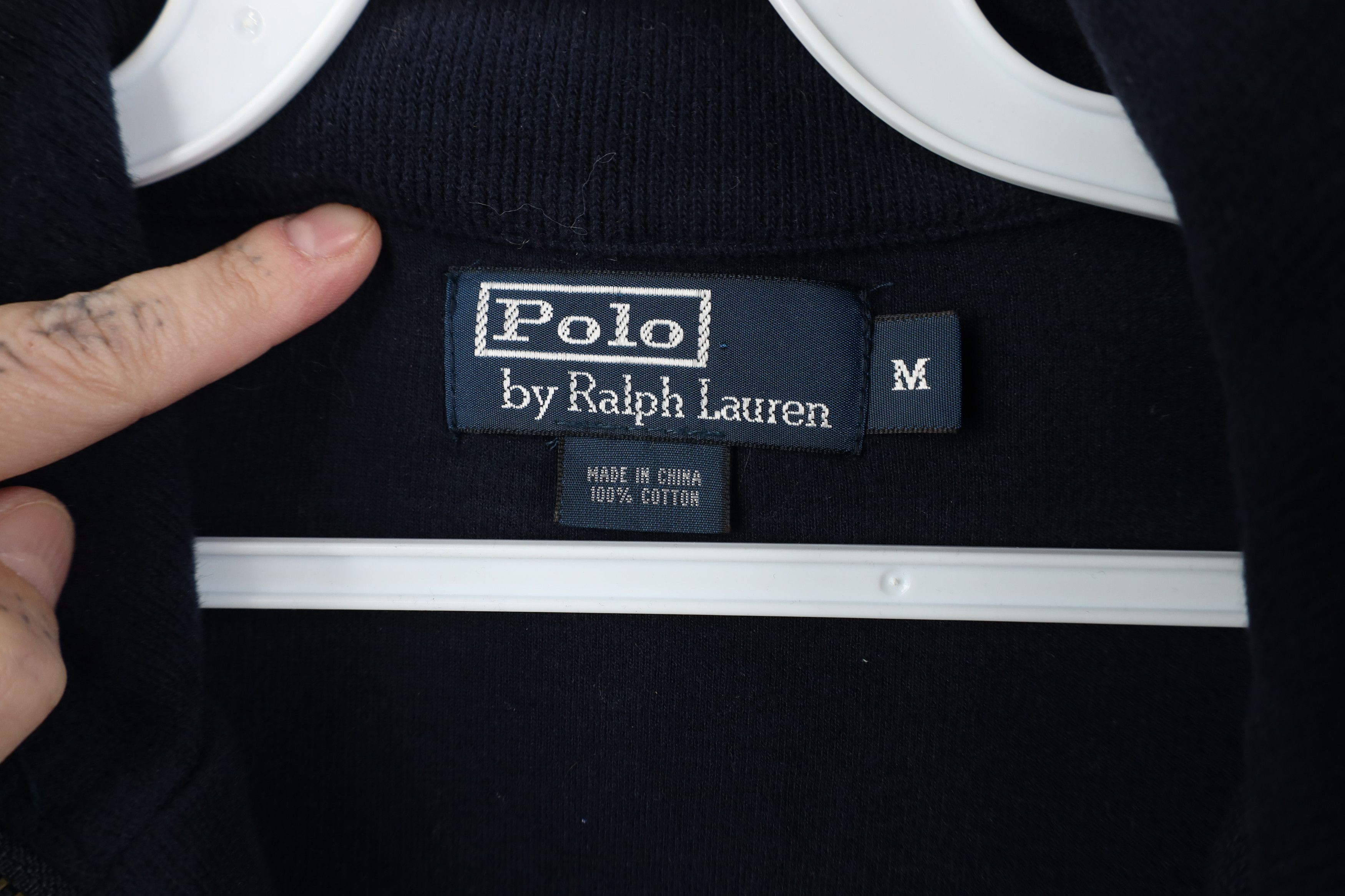 Polo Ralph Lauren Vintage 90s Ralph Lauren Ribbed Knit 1/4 1/2 Zip Sweater Size US M / EU 48-50 / 2 - 7 Thumbnail