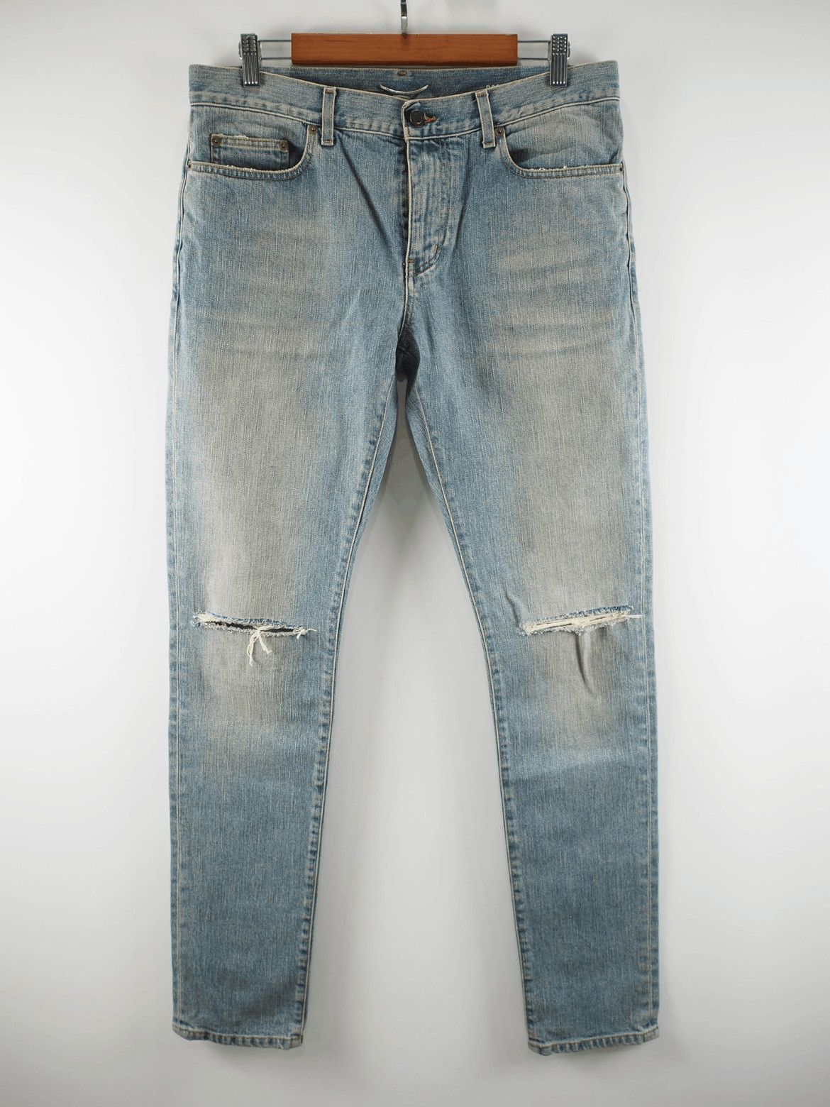 Saint Laurent Paris Saint laurent Paris FW16 knee cutting jeans - DMC-2508 Size US 32 / EU 48 - 1 Thumbnail