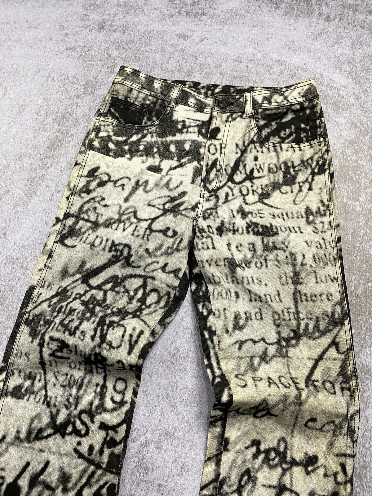 If Six Was Nine × Japanese Brand × Le Grande Bleu (L.G.B.) 2000s la moda goji lace up flare y2k pants Size US 27 - 3 Thumbnail