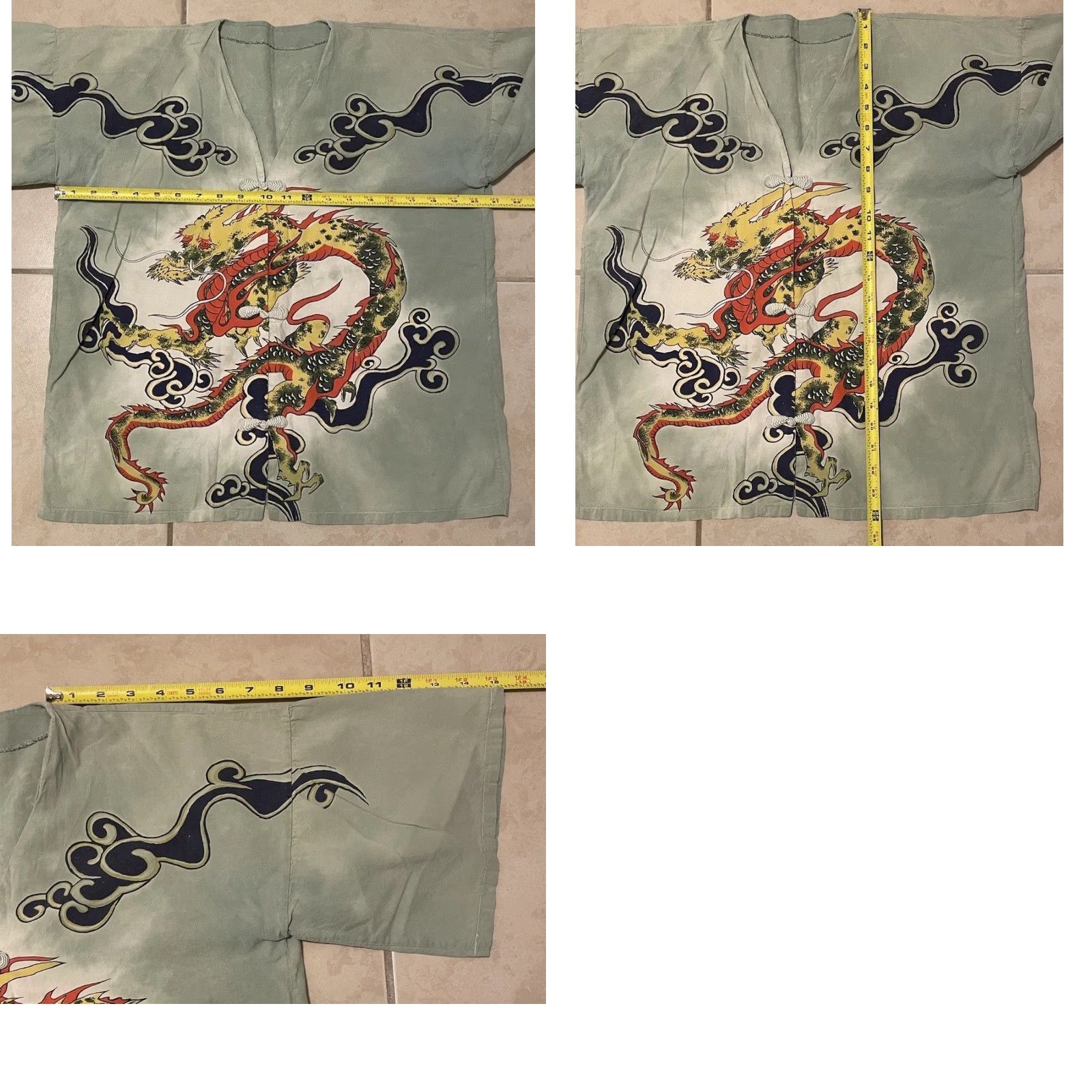 Vintage Vtg 90s Dragon Flames All Over Print Button Up Shirt S Grunge Biker Skate Surf Fire Jnco Y2K Shirt Mens S Green Size US S / EU 44-46 / 1 - 8 Thumbnail