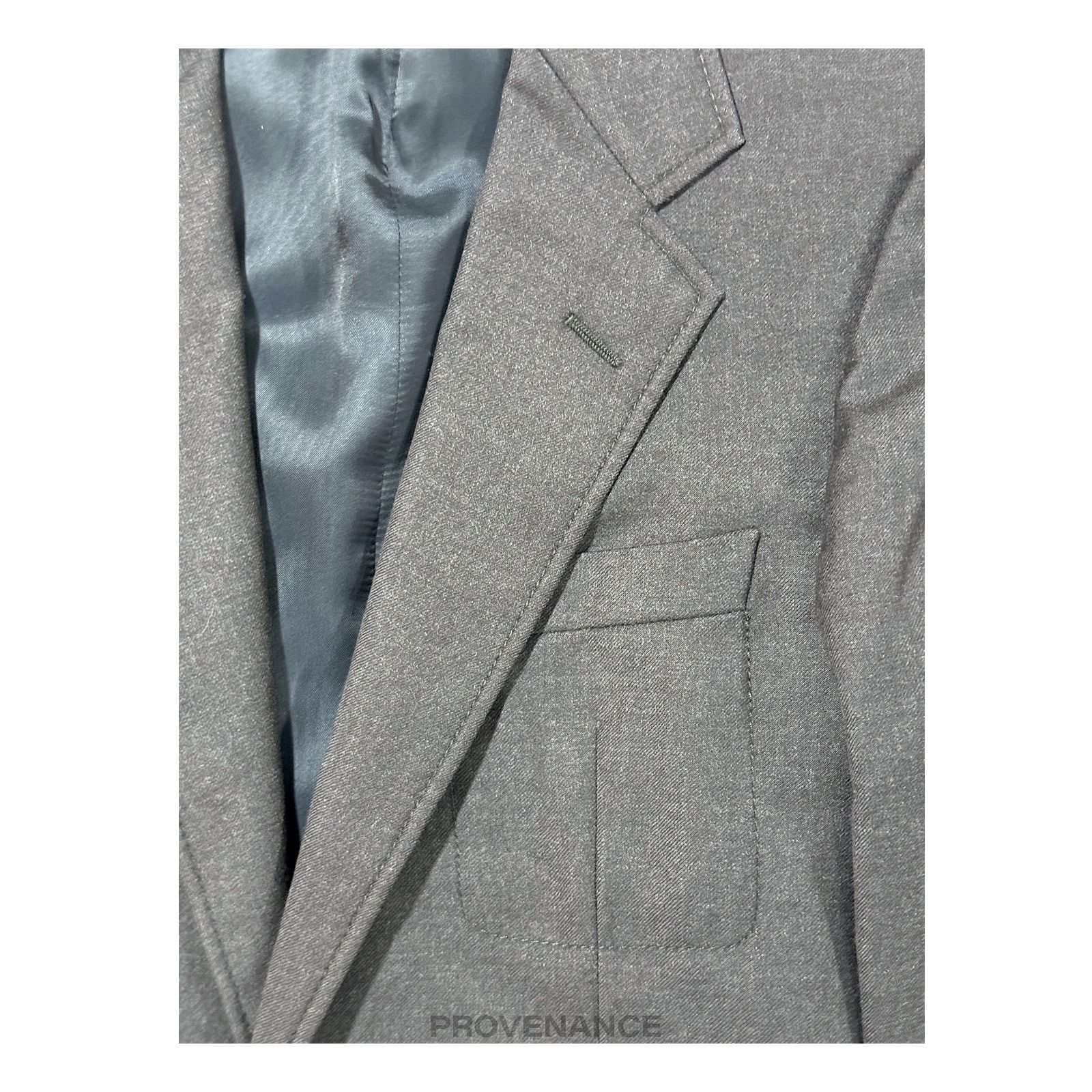 Lanvin 🔴 Lanvin Grosgrain Trim Blazer Jacket Coat - Grey 36 46 Size US S / EU 44-46 / 1 - 5 Thumbnail
