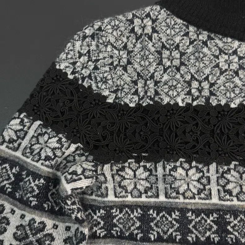 Chanel Chanel Black and gray hollow flower horse sea wool mulberr Size XXS / US 00 / IT 34 - 7 Thumbnail