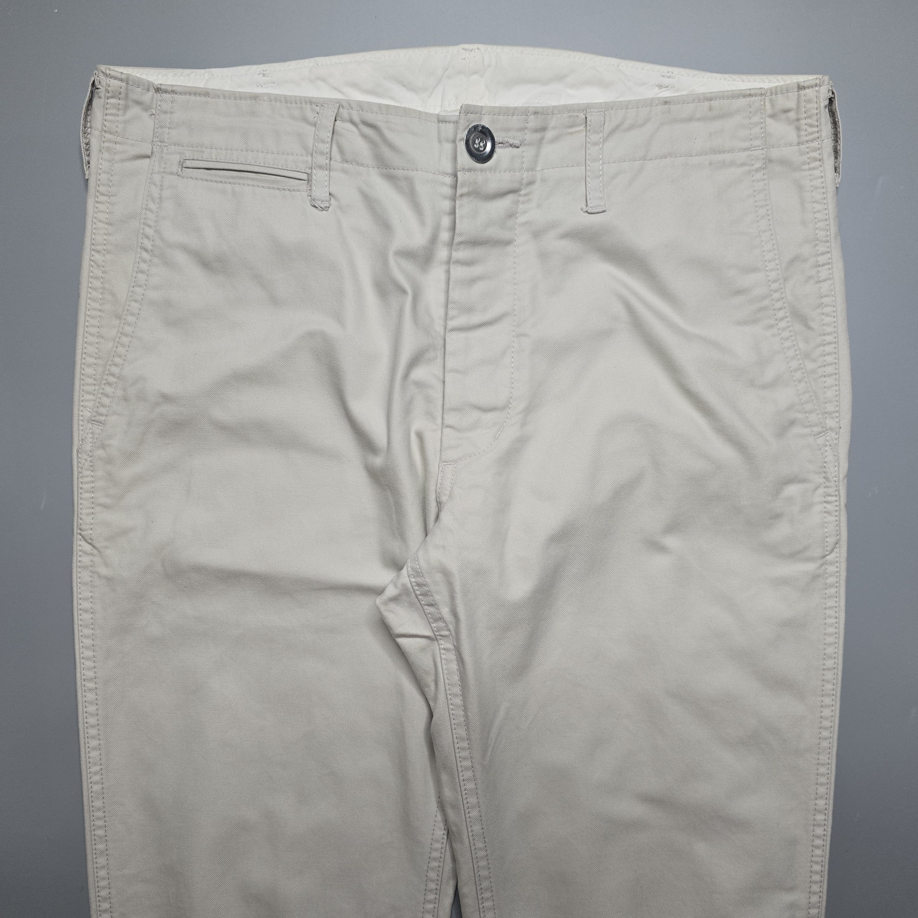 Visvim Visvim - High Water Chino Pants - Cream Size US 30 / EU 46 - 3 Thumbnail
