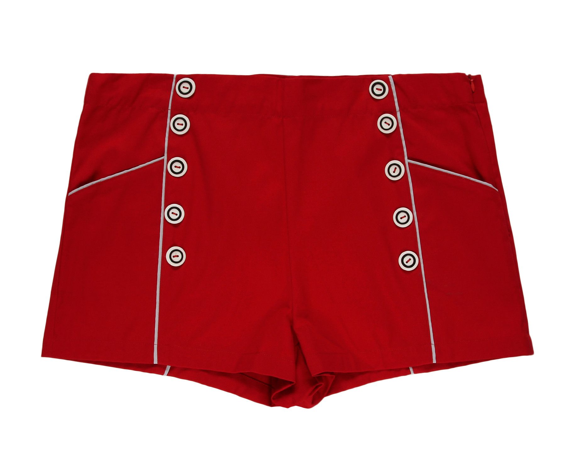 Other Vintage shorts mid waist red hot pants Size 30" / US 8 / IT 44 - 1 Thumbnail