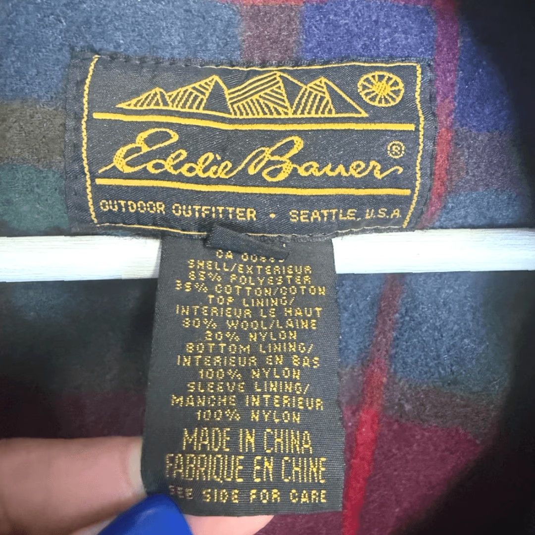 Eddie Bauer VINTAGE Eddie Bauer Jacket Mens M Wool Blend Heavyduty Anorak Gray Coat Coat Size US M / EU 48-50 / 2 - 2 Thumbnail