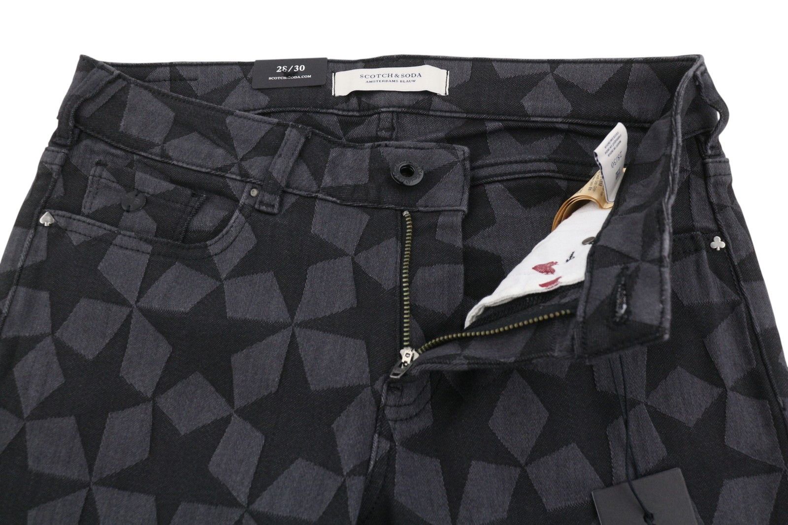 Scotch & Soda LA BOHEMIENNE W28/L30 Black Stars Mid Rise 91016 Size 28" / US 6 / IT 42 - 5 Thumbnail