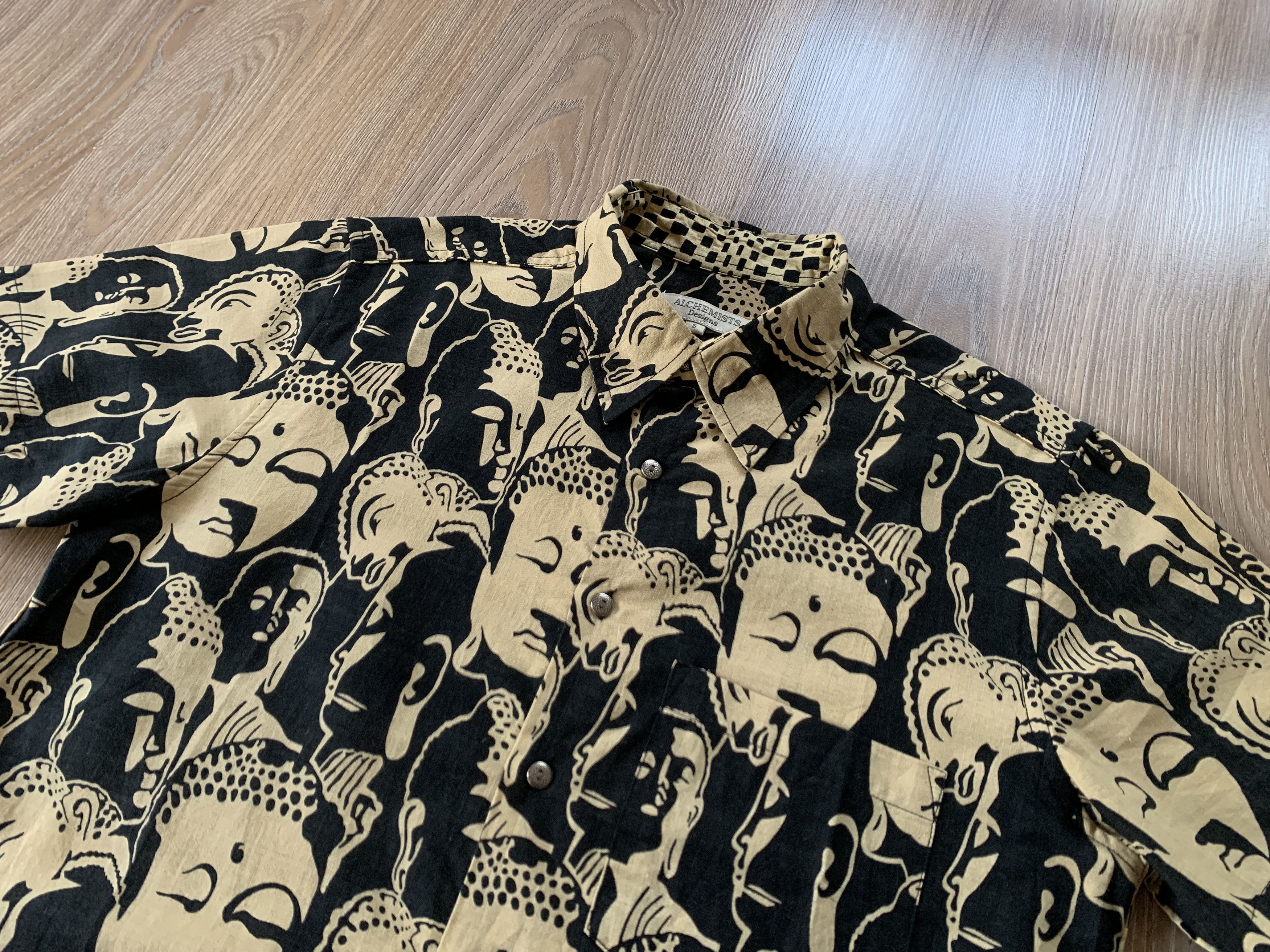 Other Alchemists Buddha Monogramm Cotton Printed Hawaiian Shirt Size US S / EU 44-46 / 1 - 4 Thumbnail