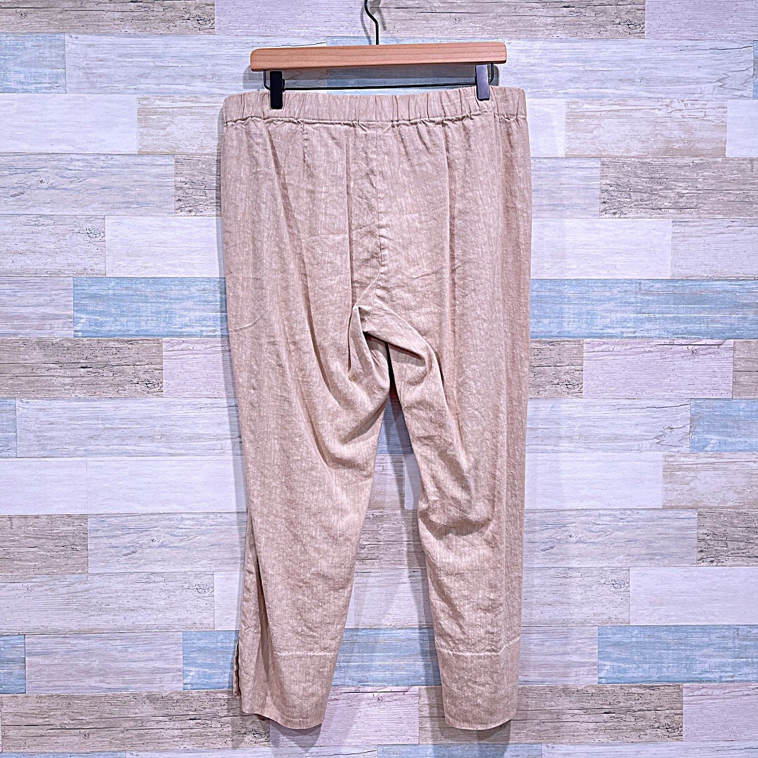 Other J JILL Linen Stretch Ankle Pants Khaki Womens Medium Size 30" / US 8 / IT 44 - 4 Thumbnail
