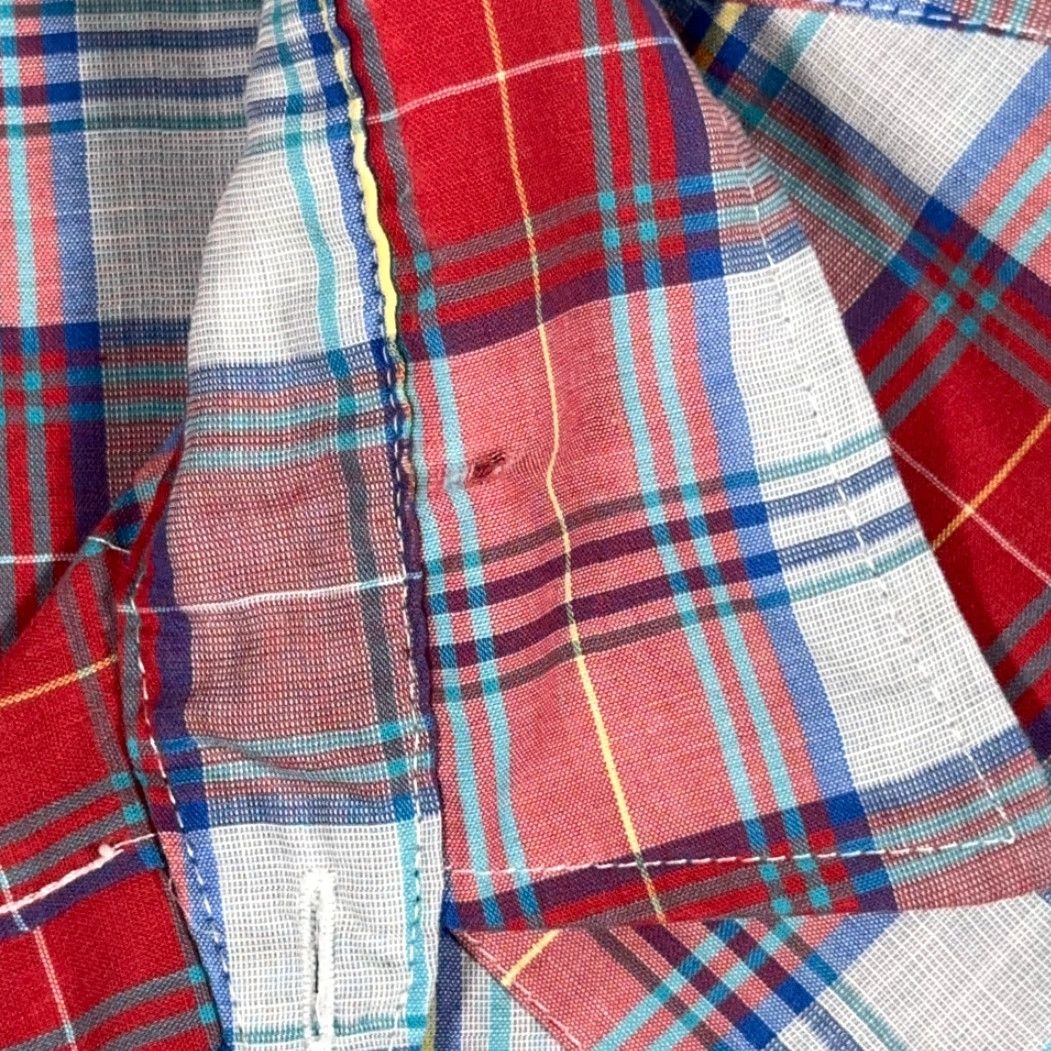 Vintage VINTAGE Open Range Western Shirt XL Adult Red Plaid Pearl Snap 90s Shirt Mens Size US XL / EU 56 / 4 - 6 Thumbnail