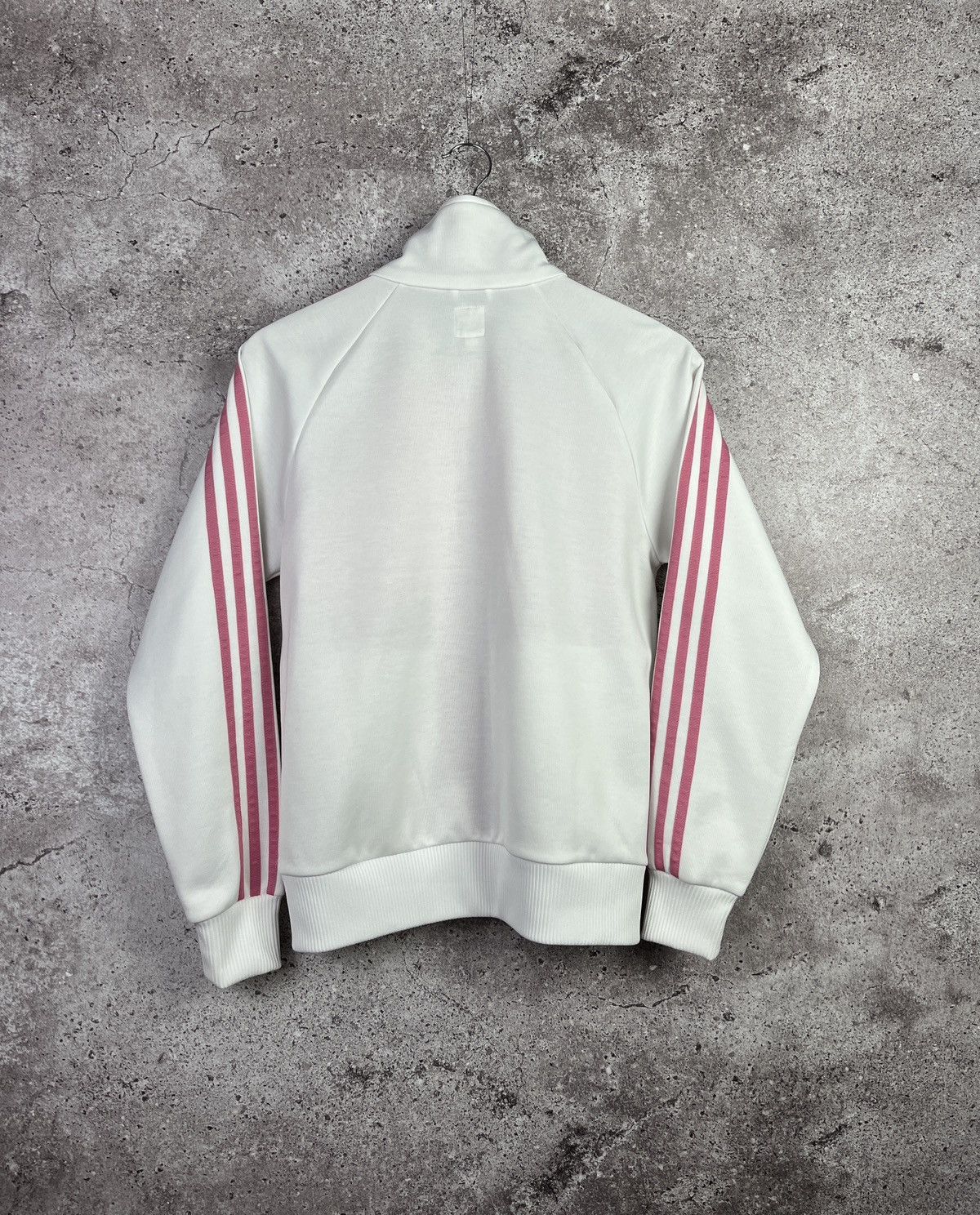 Adidas Adidas Originals Pink White Track Jacket 3 Stripes Y2K ZipUp Size M / US 6-8 / IT 42-44 - 2 Thumbnail