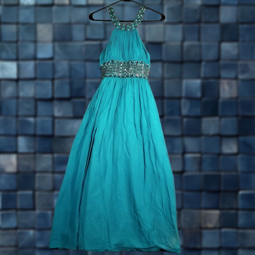 cache vintage prom dress Cache' Vintage Open Racer Back Stretchy Knit Formal/prom Dress