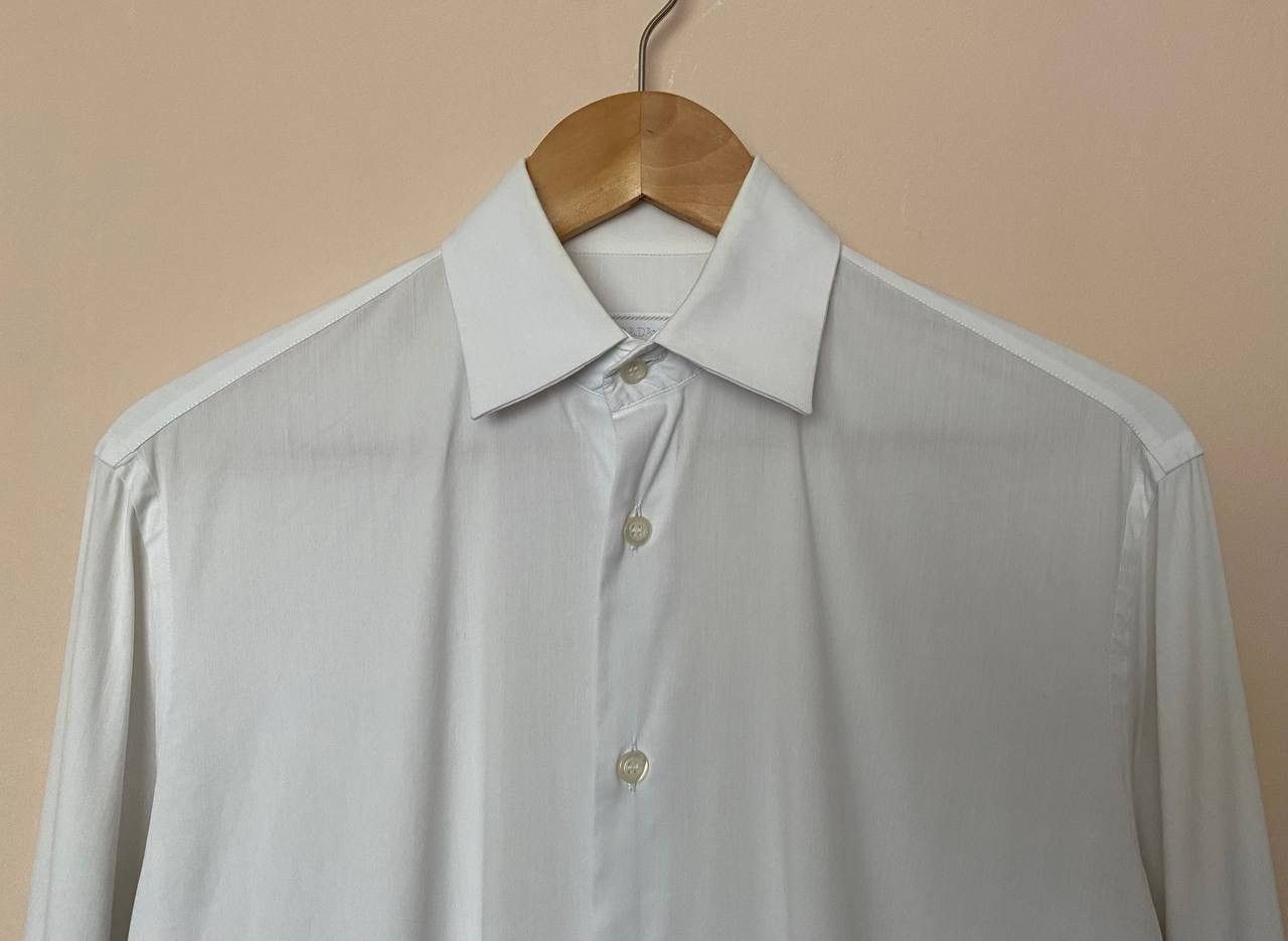 Prada 🤍PRADA Shirt stretch Button Up Long Sleeve Top White Size US M / EU 48-50 / 2 - 2 Thumbnail