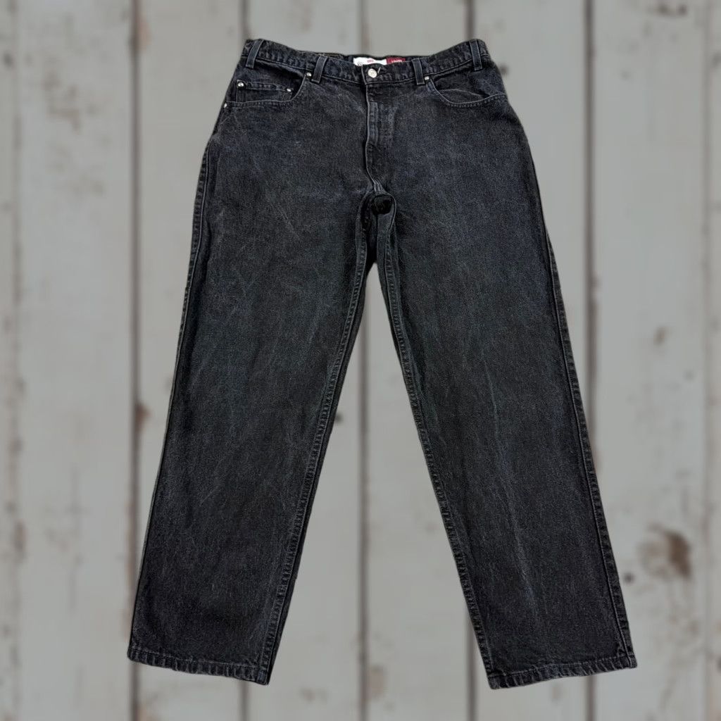Levi's VINTAGE Levi's Jeans 545 Mens 36 Black Tapered Relaxed Denim Cotton 90s Jeans Mens Black 90s Levi's 545 Relaxed Tapered Jeans Mens Black 90s Size US 36 / EU 52 - 1 Thumbnail