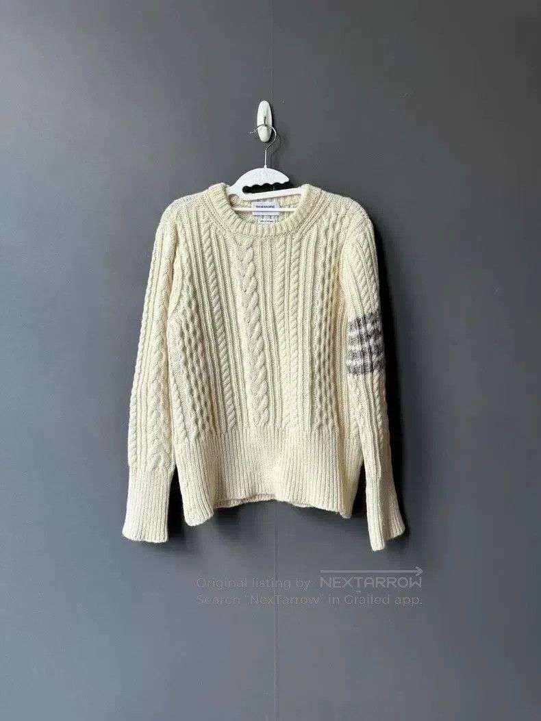 Thom Browne Thom Browne White American sweater Size US M / EU 48-50 / 2 - 1 Thumbnail