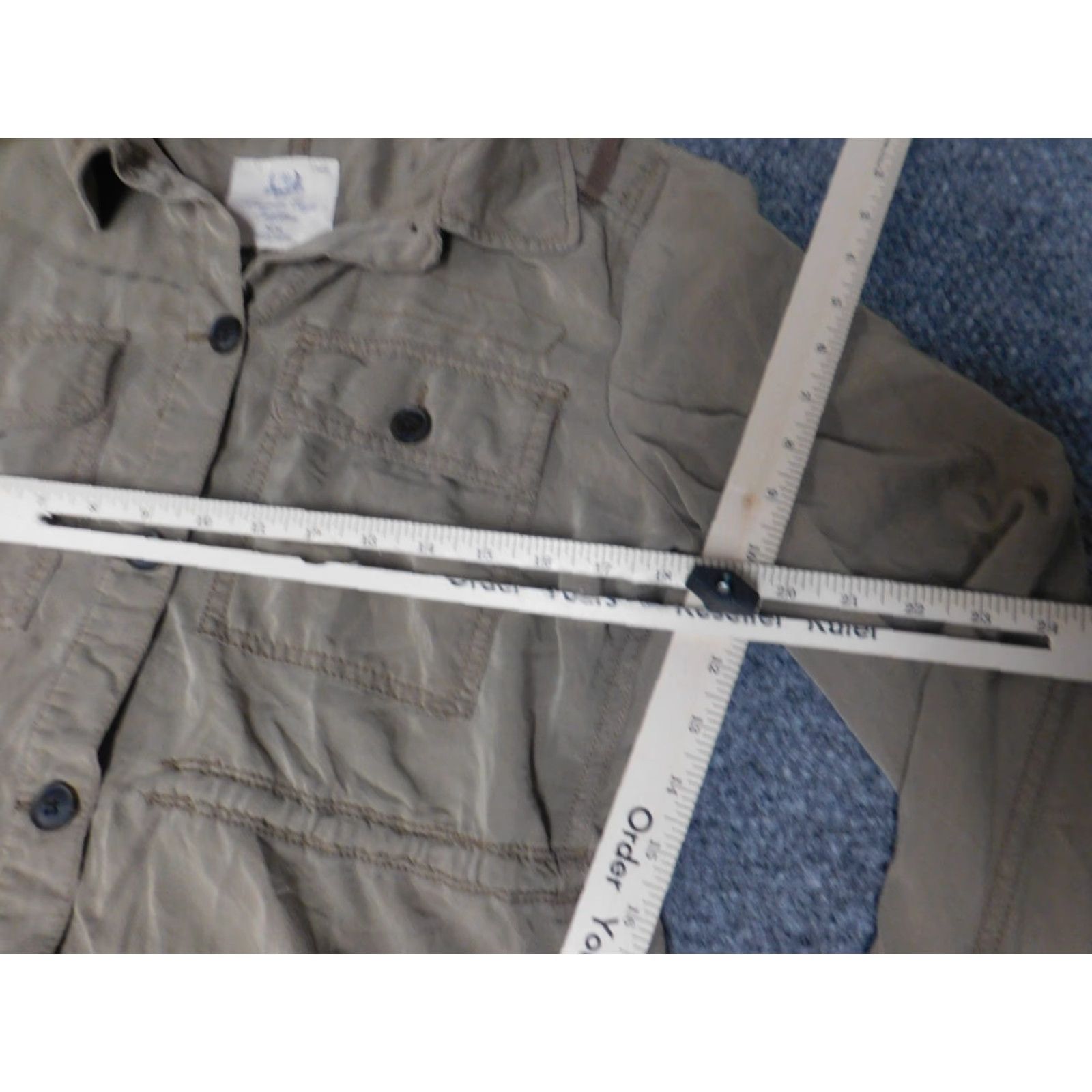 American Eagle Outfitters American Eagle Outfitters Jacket Women M Beige Lightweight Denim Button Zip Casual Winter Regular Medium Women Size M / US 6-8 / IT 42-44 - 4 Thumbnail