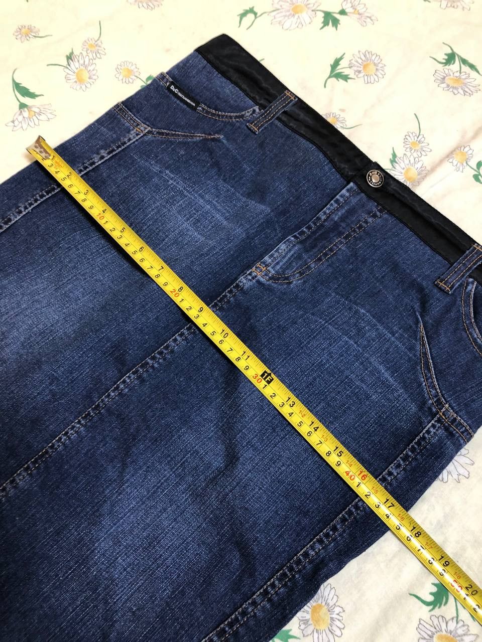 Dolce & Gabbana Dolce & Gabbana Women's Blue and Navy Skirt Size 32" / US 10 / IT 46 - 16 Thumbnail