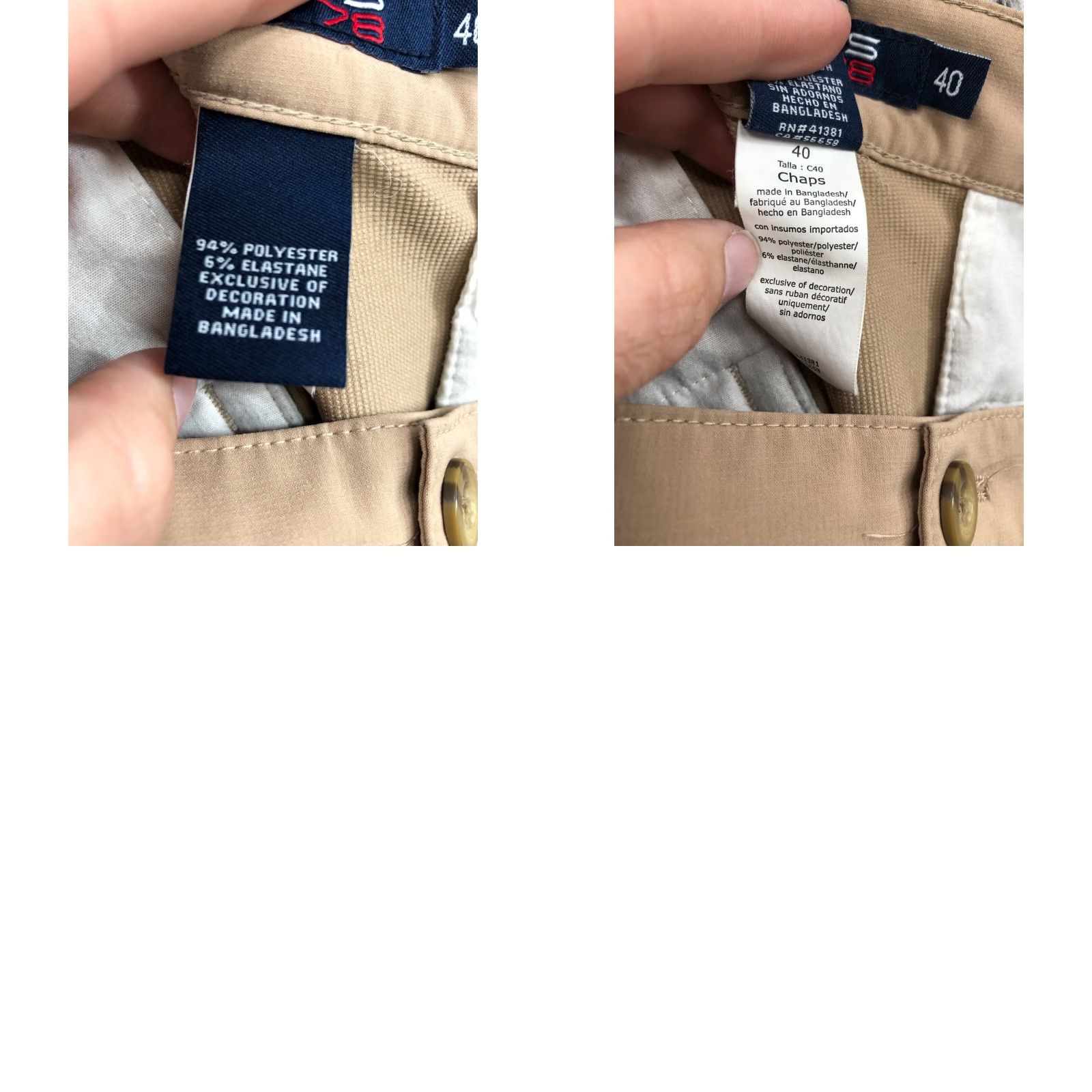 Chaps Chaps Mens Golf Shorts Cargo 5-Pocket Beige Medium Wash Regular 40 in Belt Loops Mid Rise 9 In Inseam Cotton Blend Logo Size US 40 / EU 56 - 8 Thumbnail