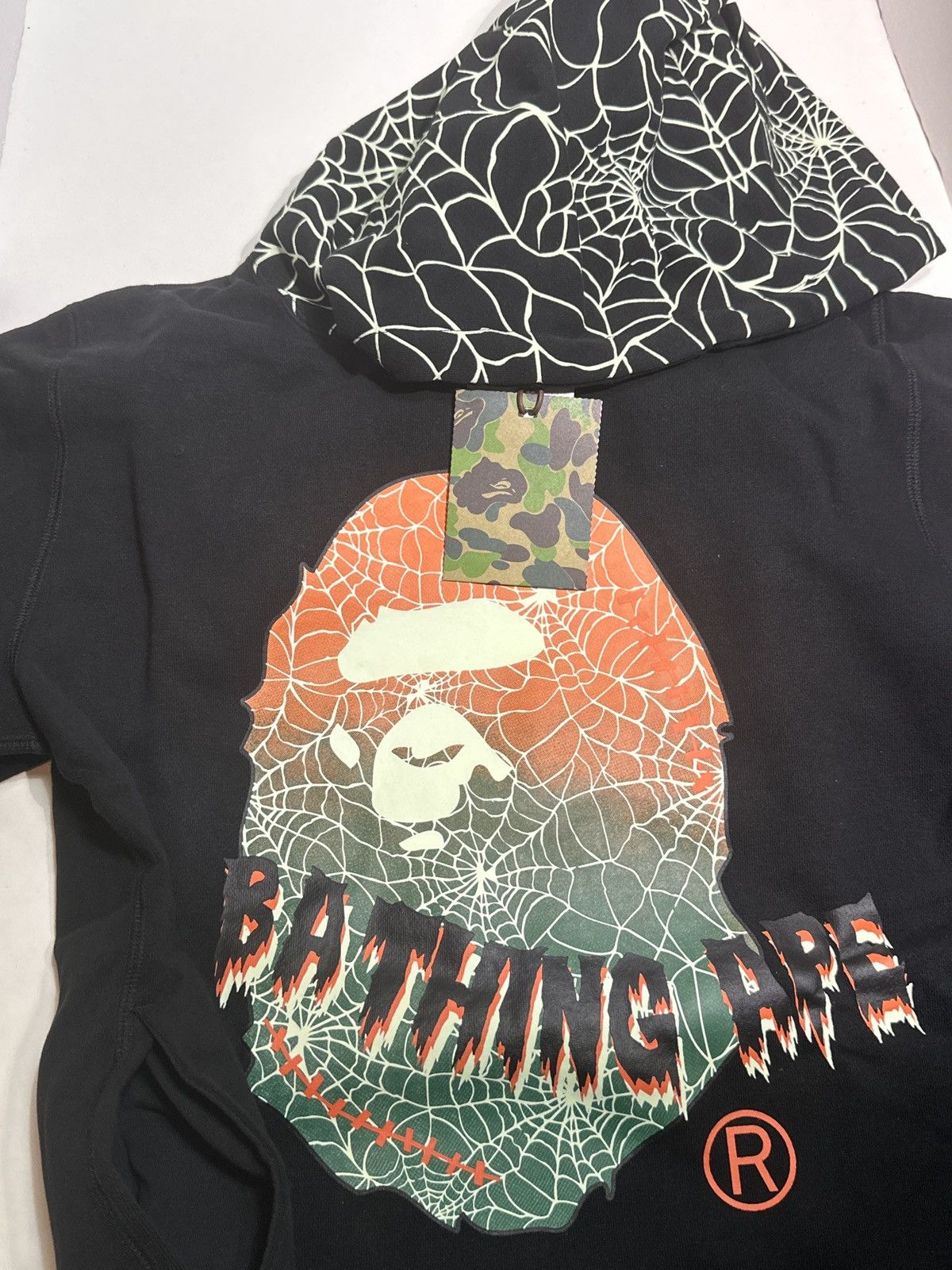 Bape BAPE (GITD) Spiderweb Hoodie DS Size L Size US L / EU 52-54 / 3 - 1 Thumbnail