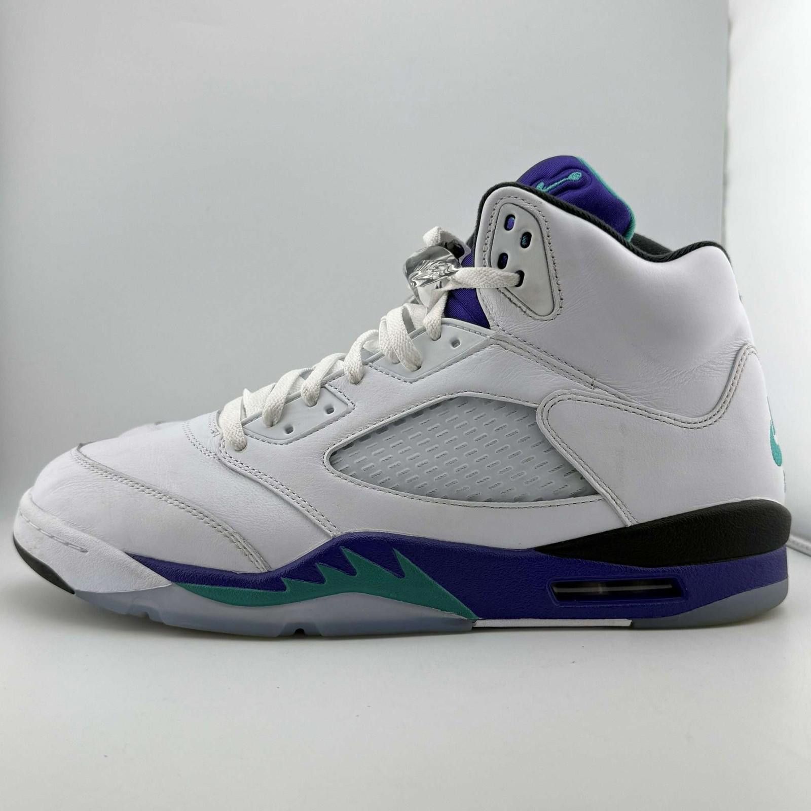 Nike Nike Air Jordan 5 Retro OG Grape White Emerald US 14 Used Size US 14 / EU 47 - 2 Thumbnail