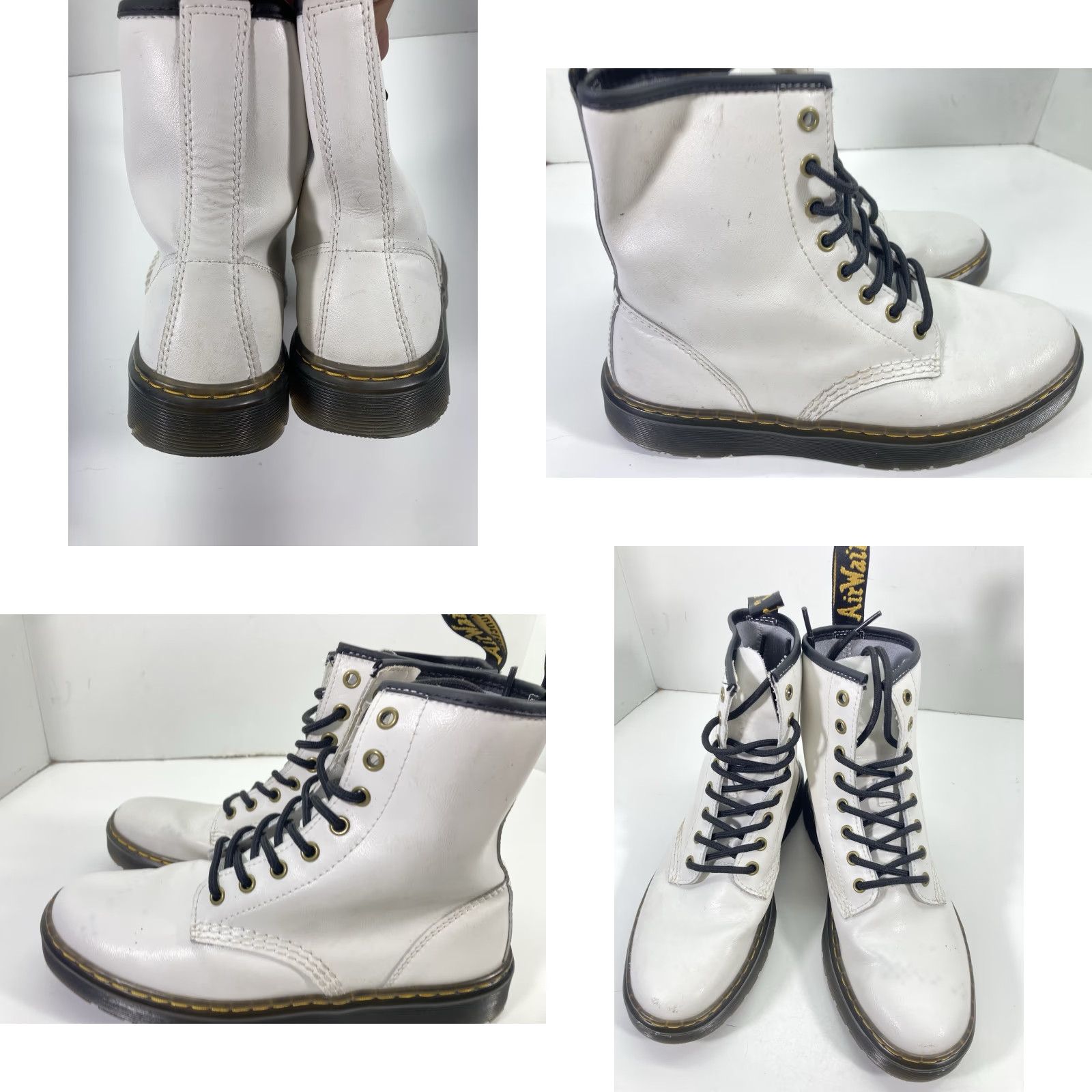 Dr. Martens Doc Martens Zavala Ankle Boots Women Size 8 White Leather Lace Up Casual 8 Eye Size US 8 / IT 38 - 9 Thumbnail