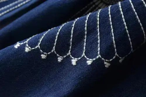 Japanese Brand 20AW Indigo Union Japan Blue Dyed Sashiko Pants Size US 31 - 2 Thumbnail