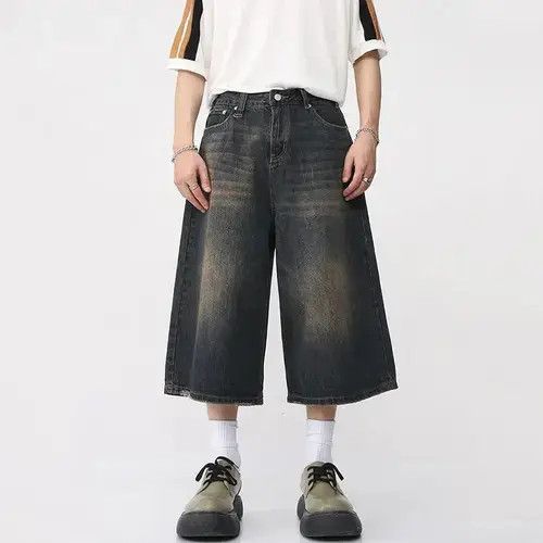 Jean Loose Wide Leg Length Shorts Size US 30 / EU 46 - 4 Thumbnail