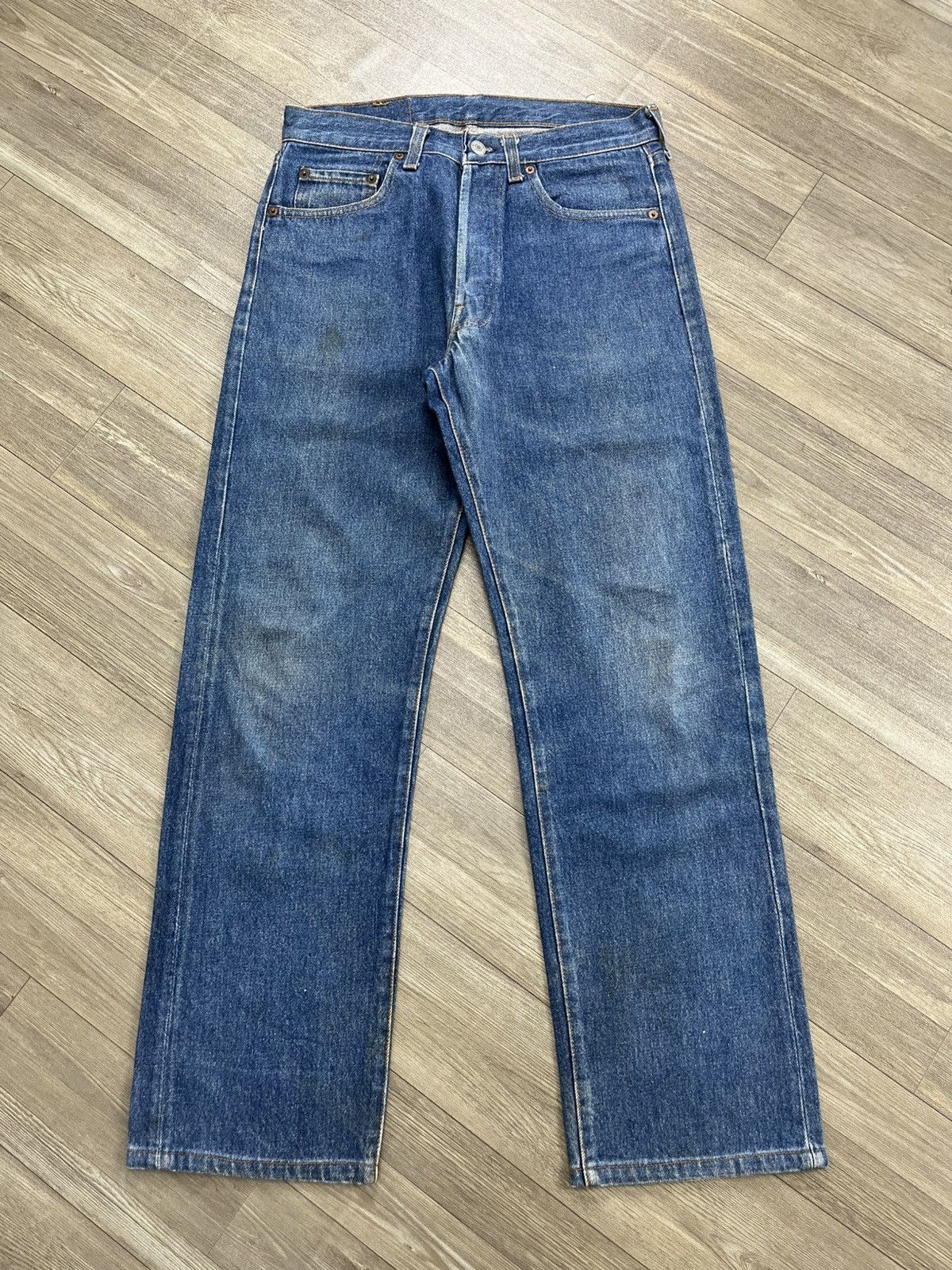 Levi's Vintage Clothing 🇺🇸1980s Vintage Levis 501 30x36 Straight Leg Blue Jeans Size US 30 / EU 46 - 1 Thumbnail