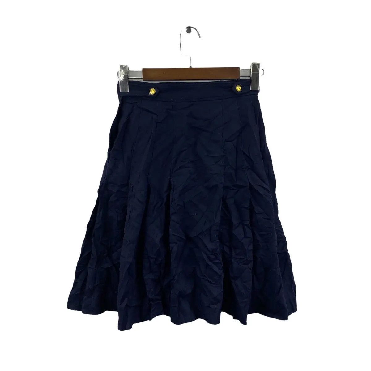 Junko Shimada Vtg 90’ JUNKO SHIMADA MAXFLI Minimalist Midi Skirt Indigo Size 30" / US 8 / IT 44 - 2 Thumbnail