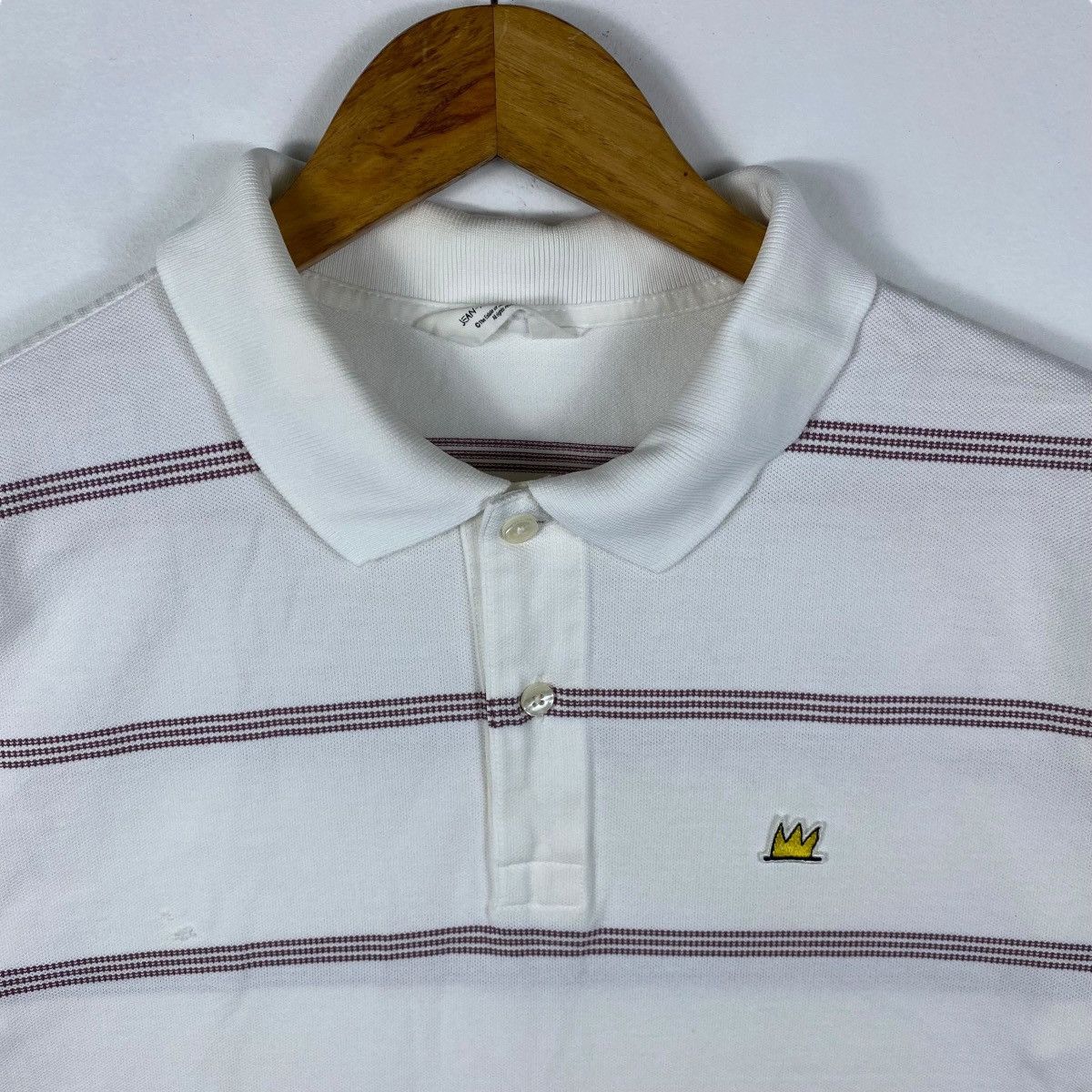 Jean-Michel Basquiat Vintage 00's JEAN-MICHEL BASQUIAT Small Logo Striped Polo Size US M / EU 48-50 / 2 - 2 Thumbnail