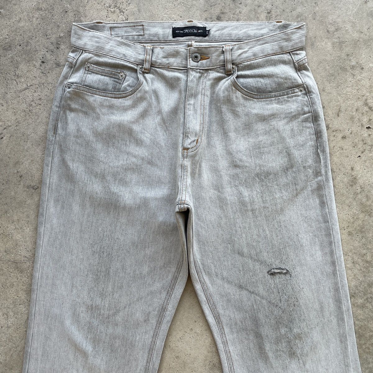Vintage Vintage Sasson Newyork💥 Paris Faded Jeans Pants Denim W33 Size US 33 - 3 Thumbnail