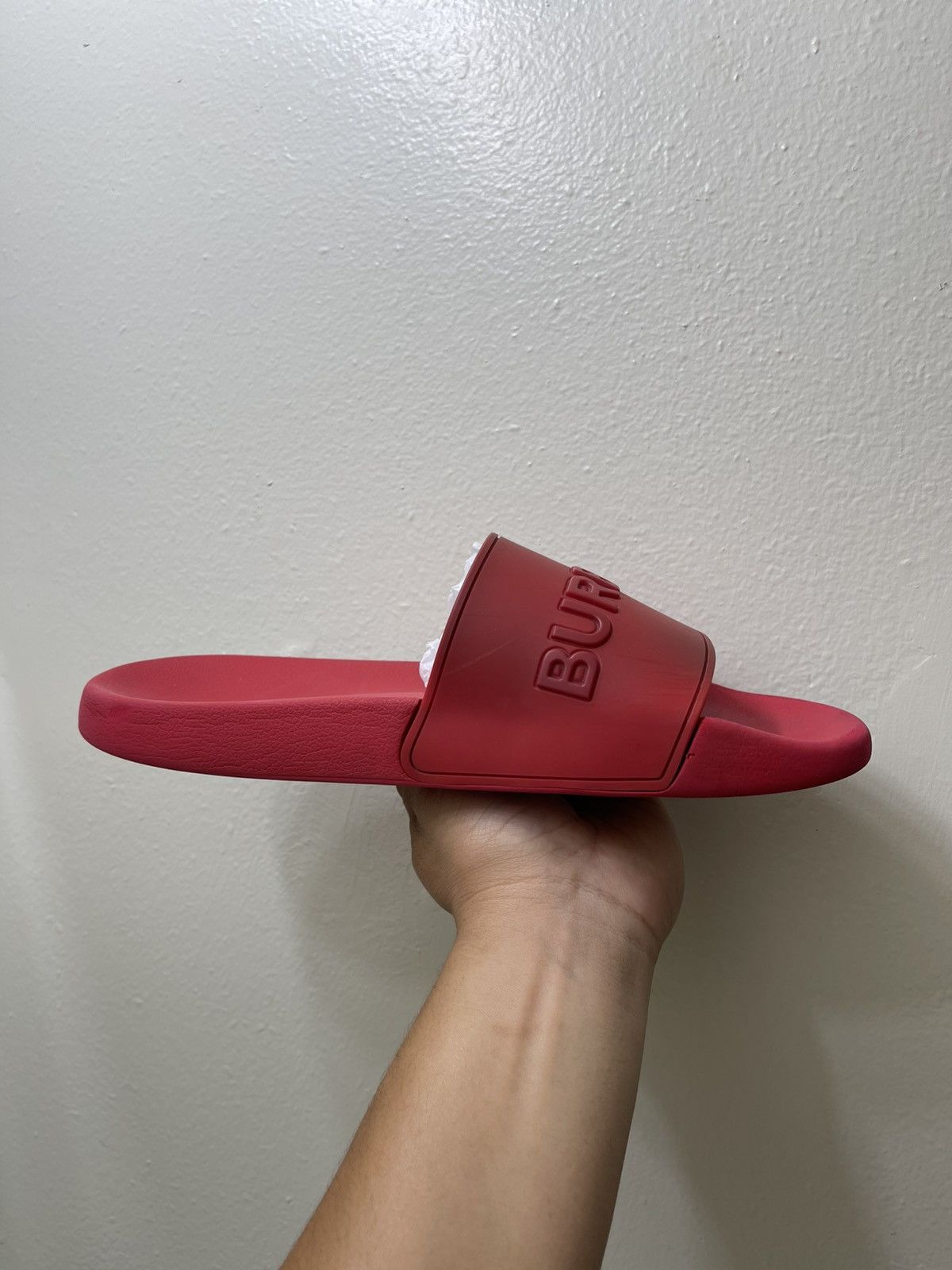Burberry Burberry Men Slides “Bright Red” Size 9 In Men/ 42 EU Size US 9 / EU 42 - 11 Thumbnail